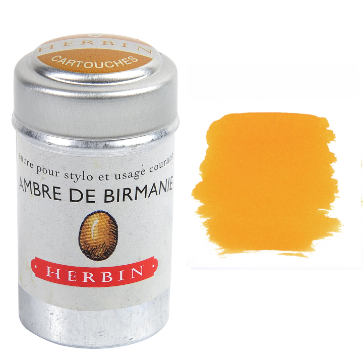 Herbin Fountain Pen Ink Cartridges - Tin of 6-4