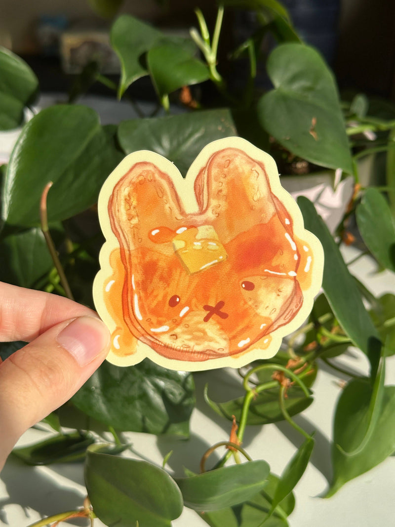Bunny Pancake Sticker Waterproof Sticker-zoom-