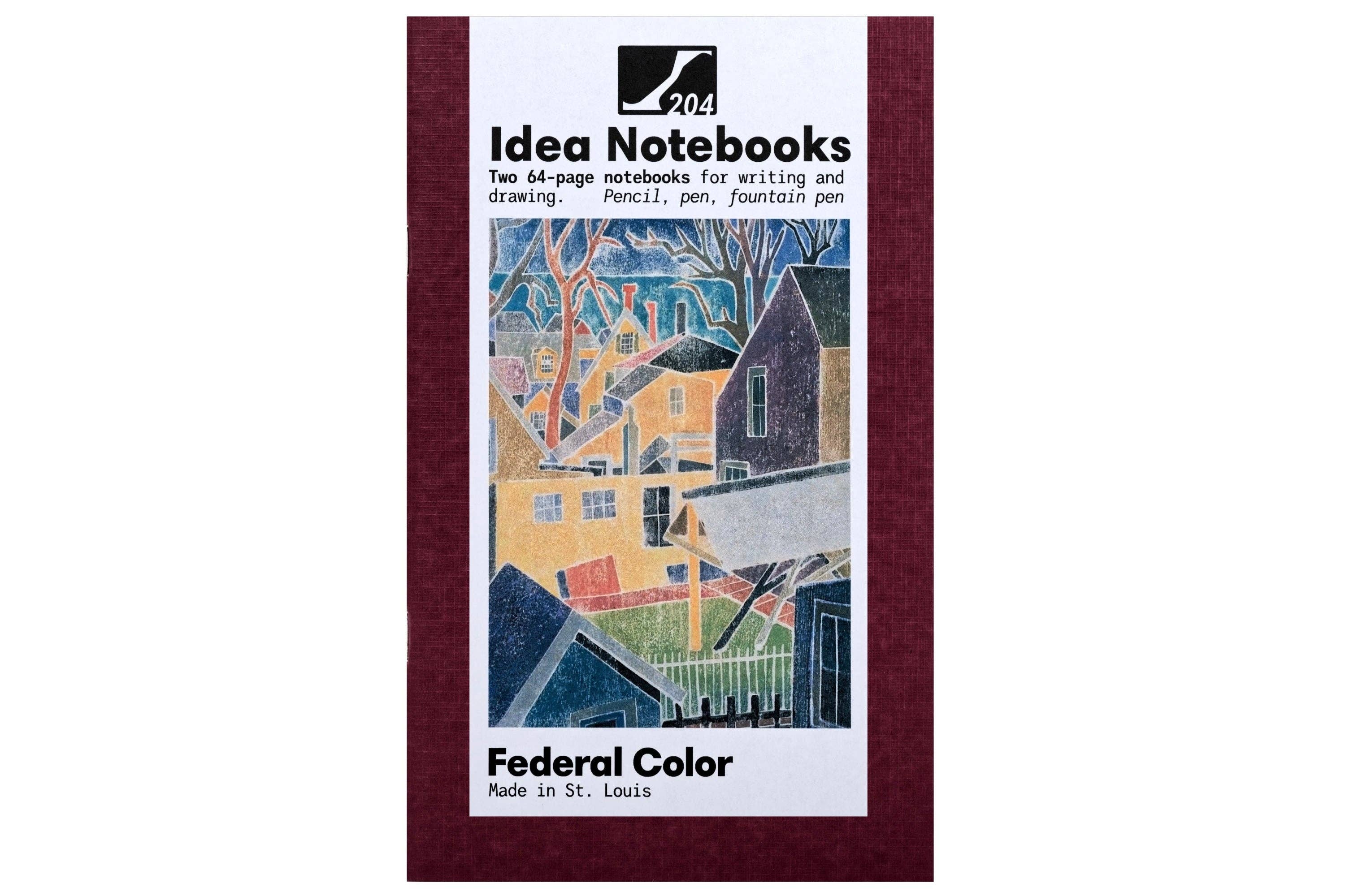 #204 Idea Notebooks, Set of Two, Wine/White-zoom-1