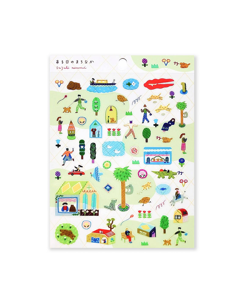 Clear Sticker Sheet - A Day in the City-zoom-