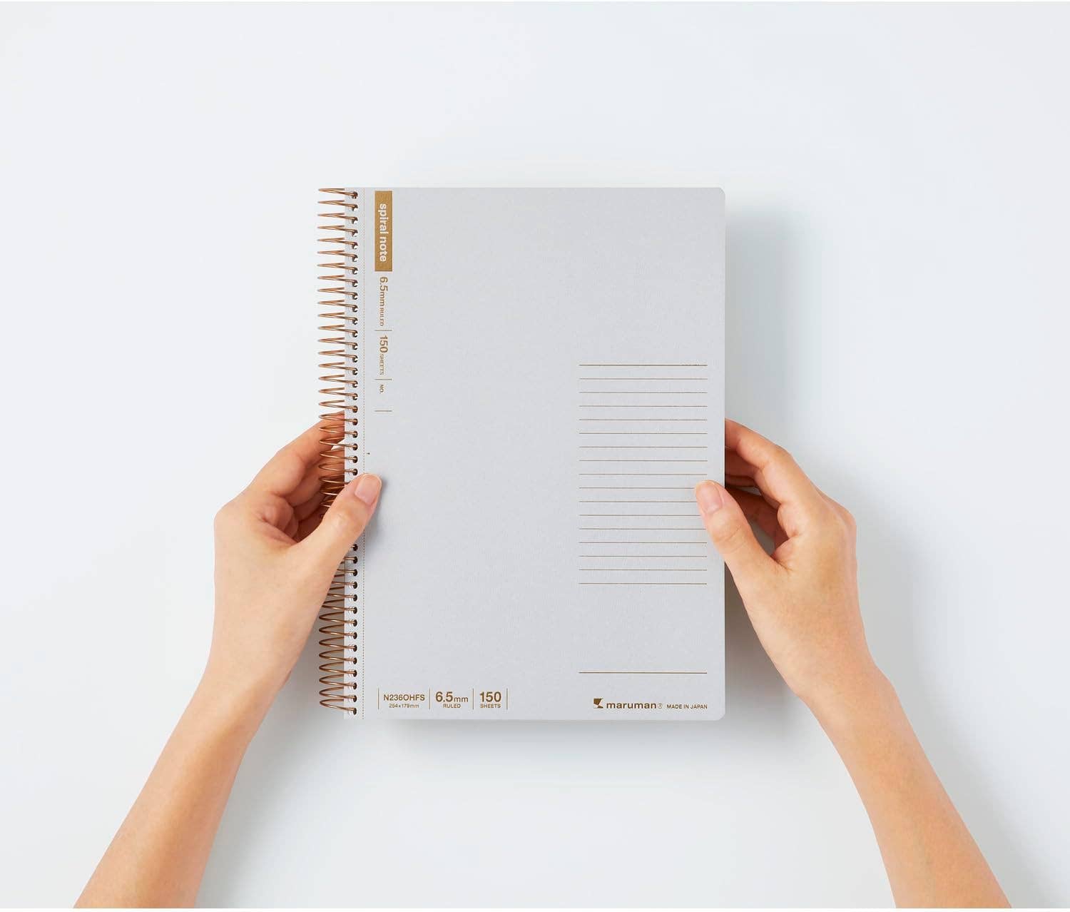 SPIRAL NOTEBOOK B5 LINE 6.5MM 150 SHEETS GREY (N236OHFS-51)-10