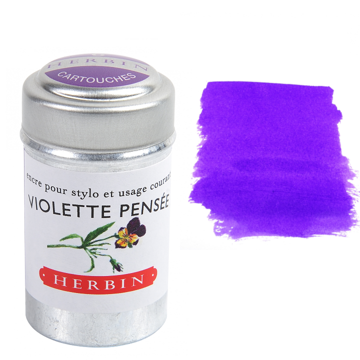 Herbin Fountain Pen Ink Cartridges - Tin of 6-12