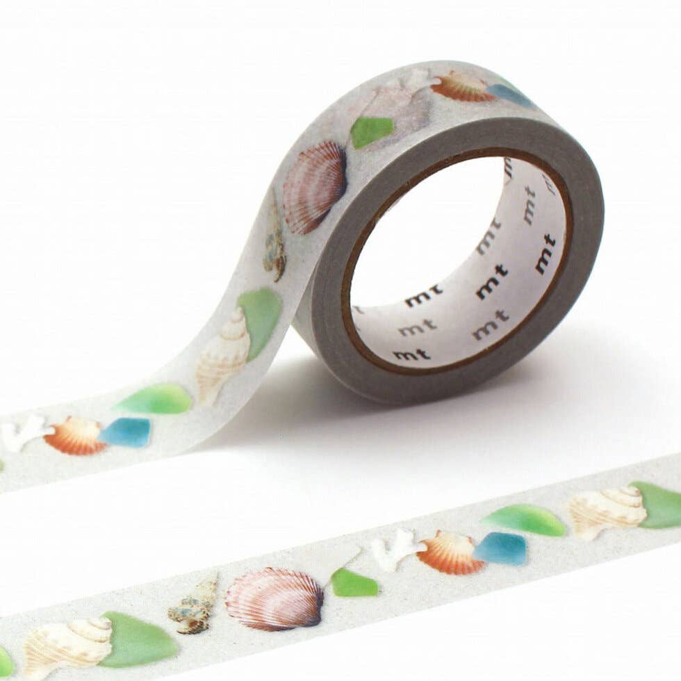 Sea Glass and Shells Washi Tape-1
