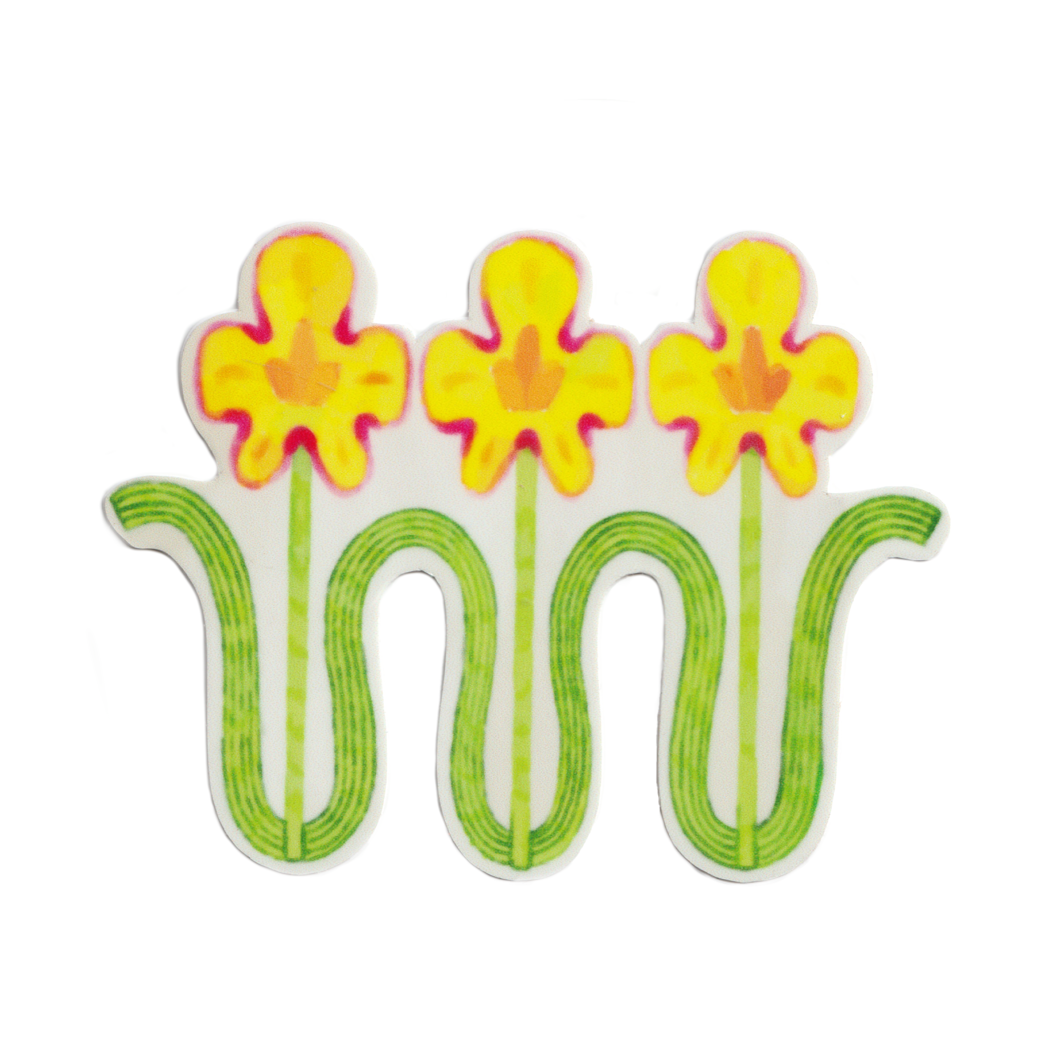 THREE FLOWERS! Sticker