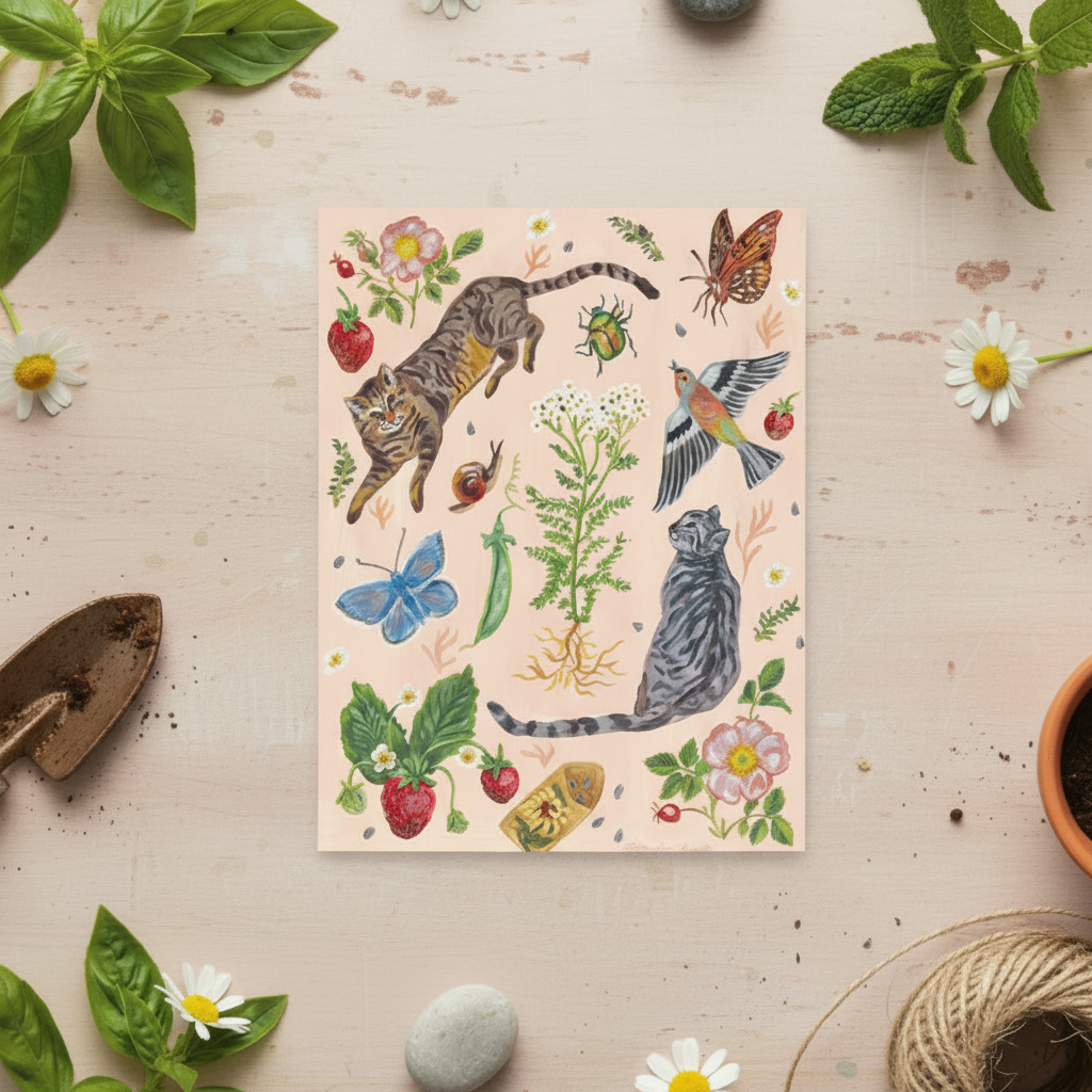 Cat Garden Card-3