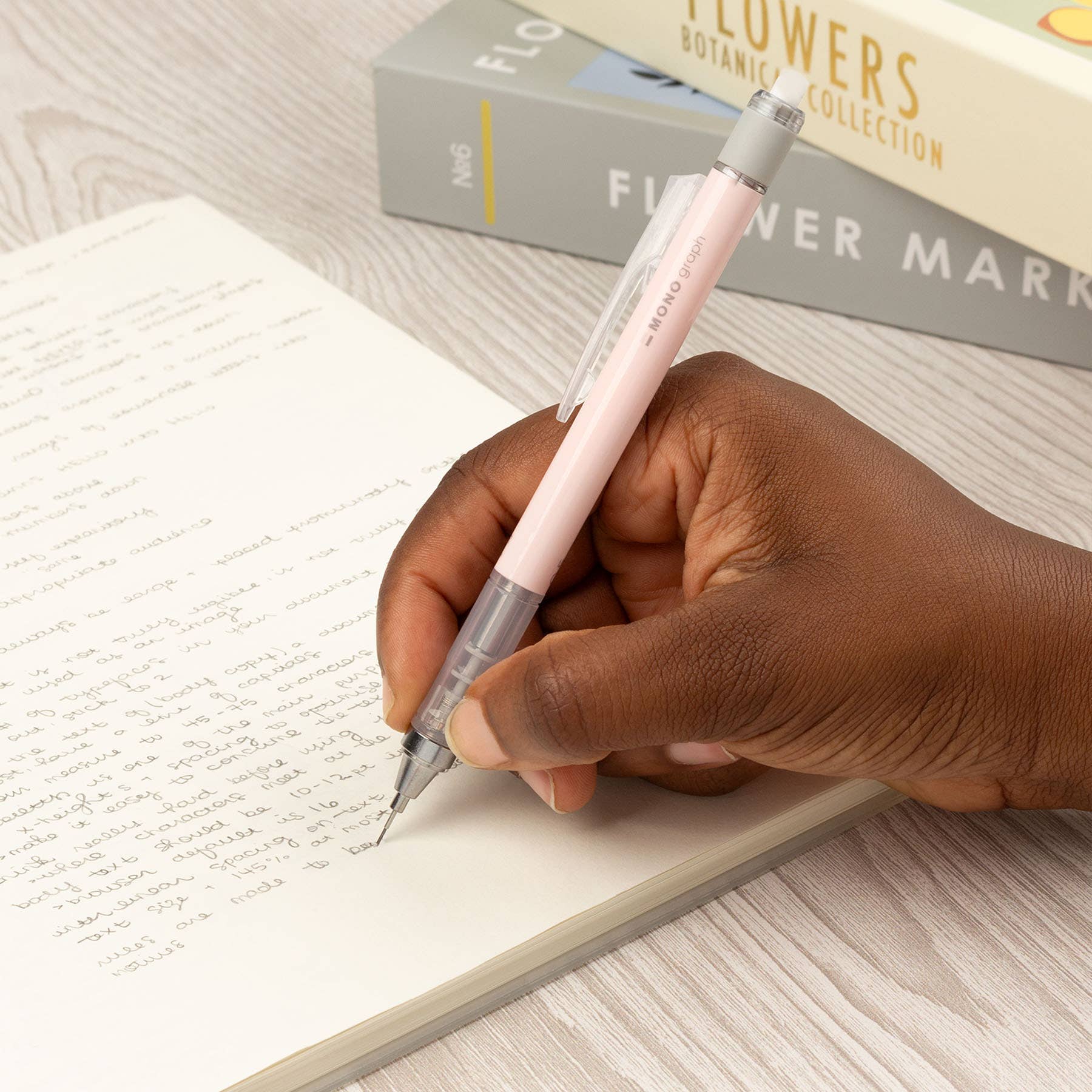 MONO Graph Mechanical Pencil: Pastel, Coral Pink-5