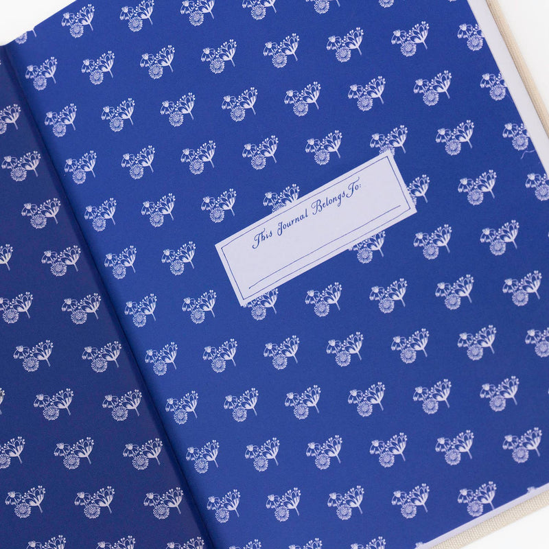 3P4 x Moomin® - Moomintroll Garden Embroidered Journal-zoom-
