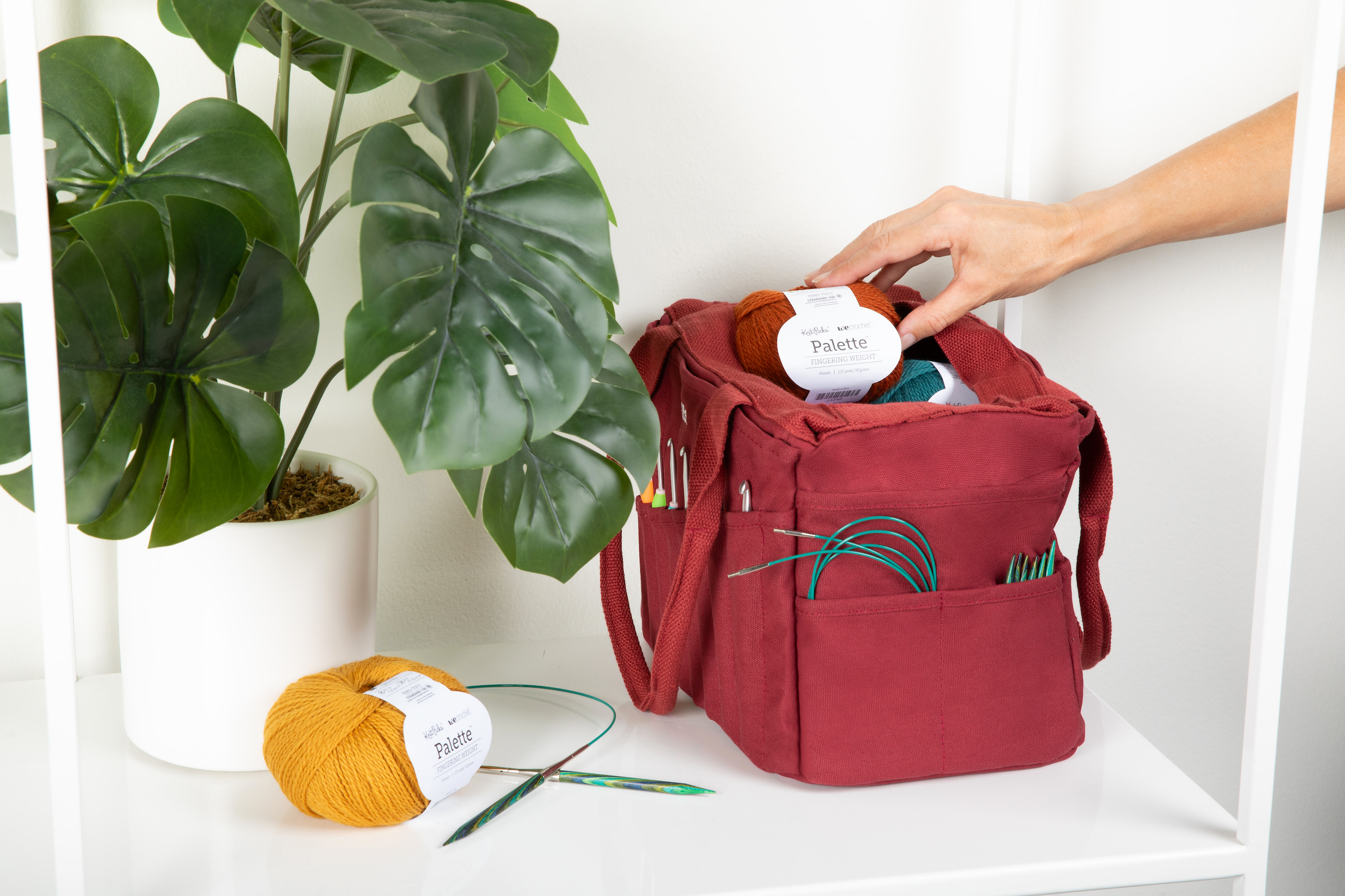 Soolla Studio Artist Bag, Sangria, Knitting Crochet Yarn Bag-zoom-5