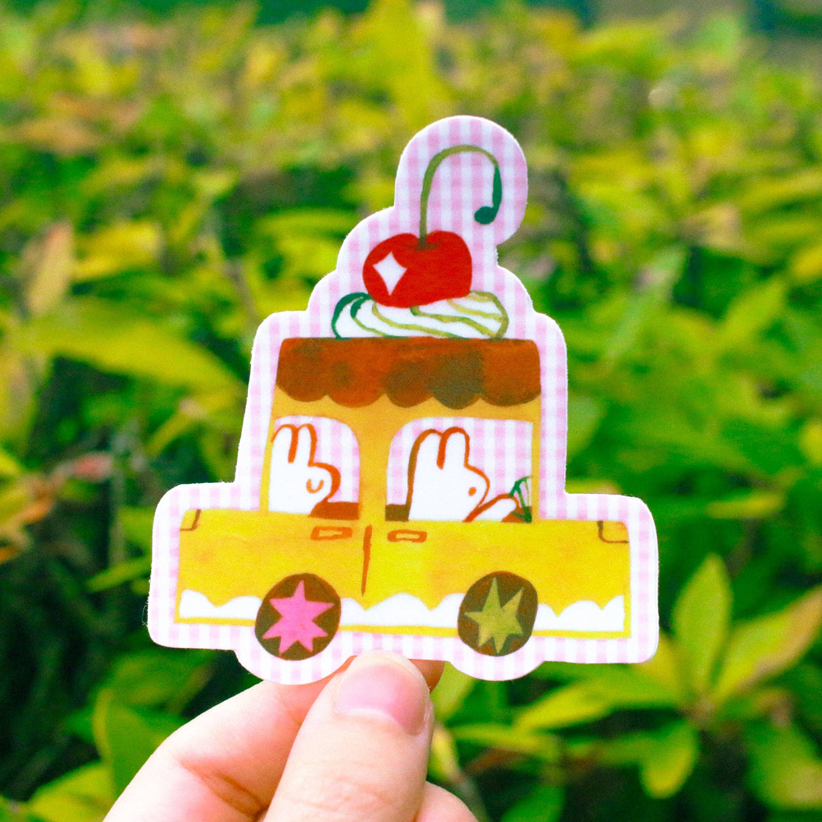 'Pudding Car' Vinyl Sticker
