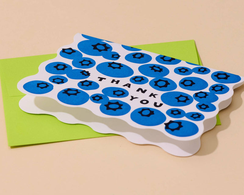 Letterpress Thank You Notecards Box Set —Blueberry-zoom-