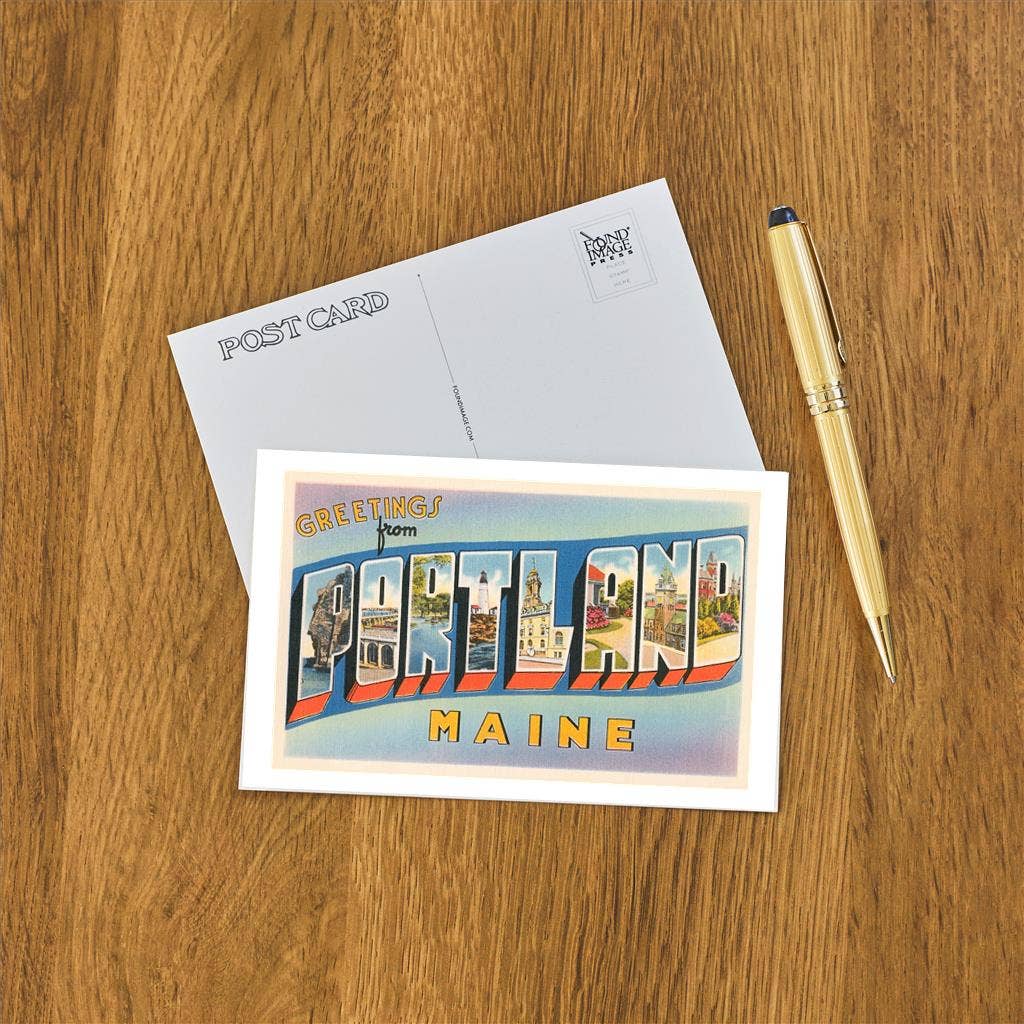 Greetings from Portland Maine Postcard