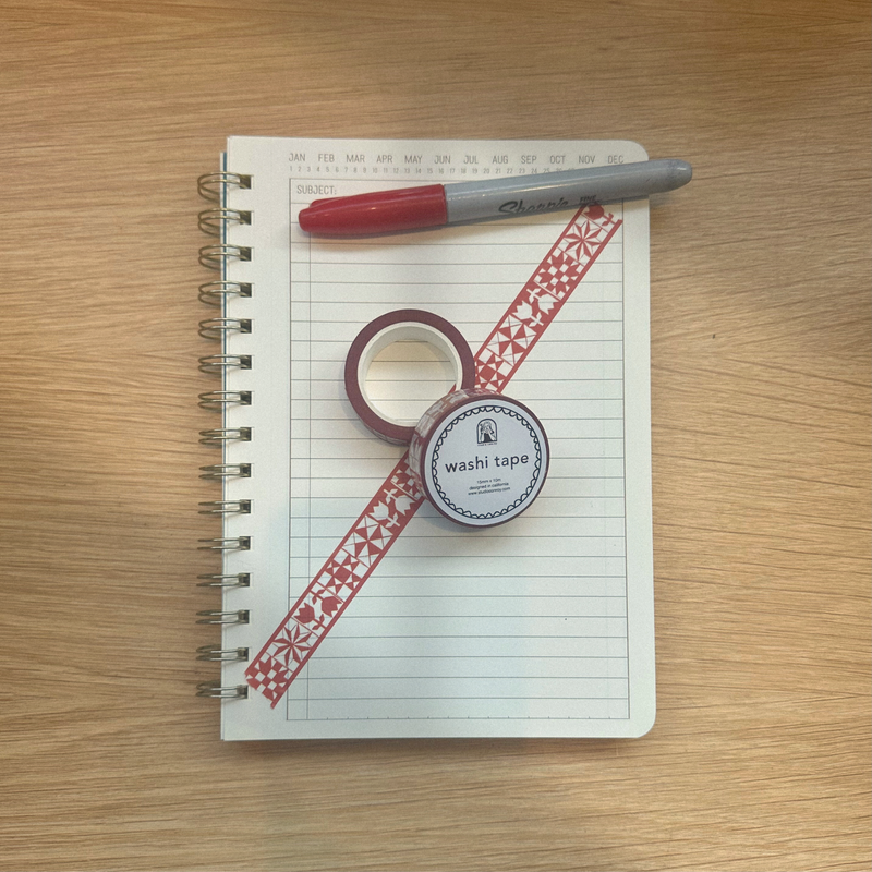 Red Quilt Washi Tape-zoom-