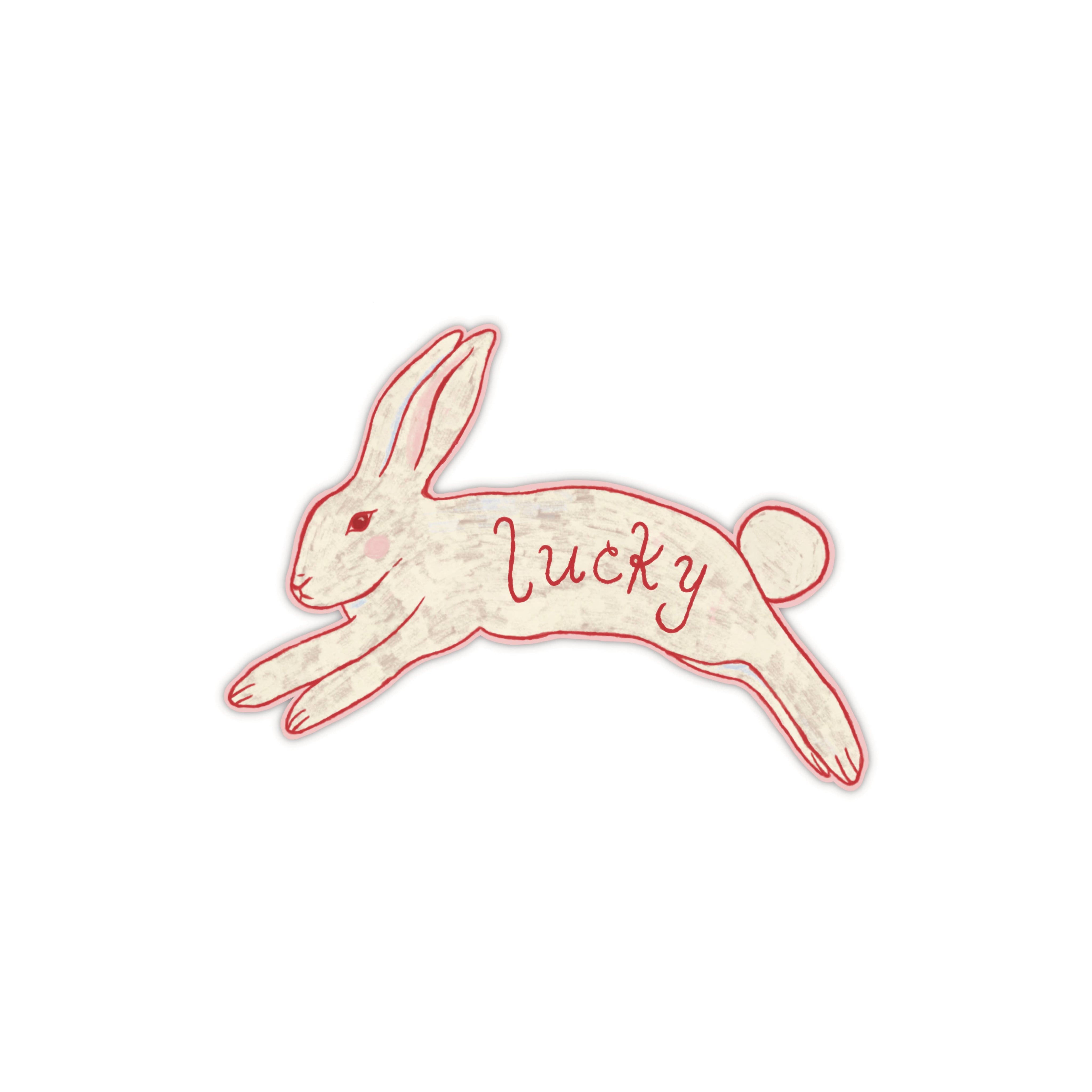 Lucky Bunny Die-Cut Sticker-zoom-1
