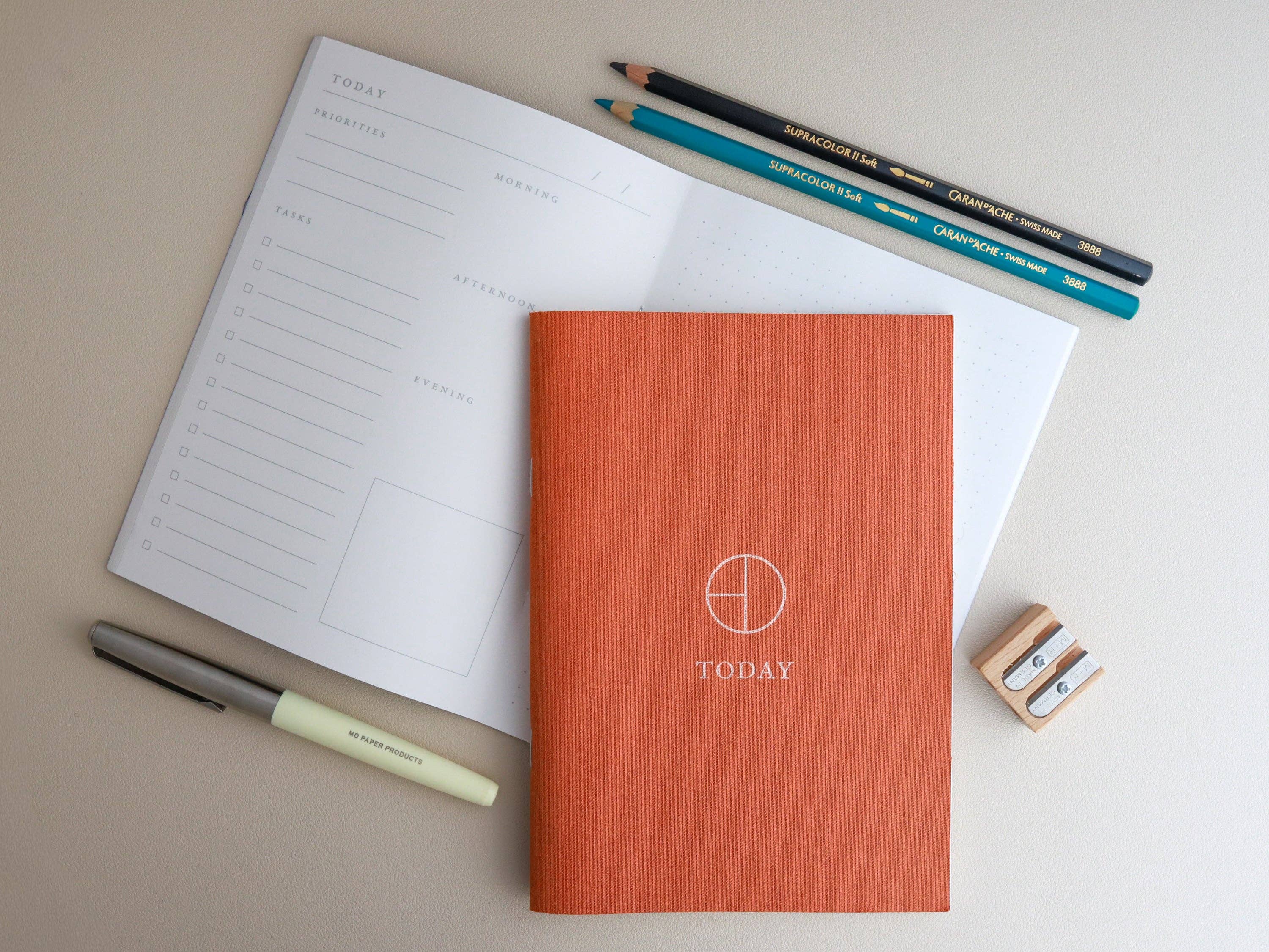 Terra Cotta Cloth Saddle Stitch Planner-zoom-1