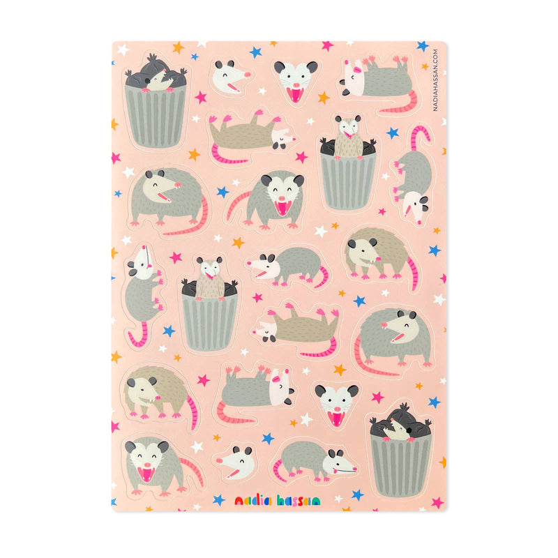 Awesome Possum 5x7 Sticker Sheet-zoom-