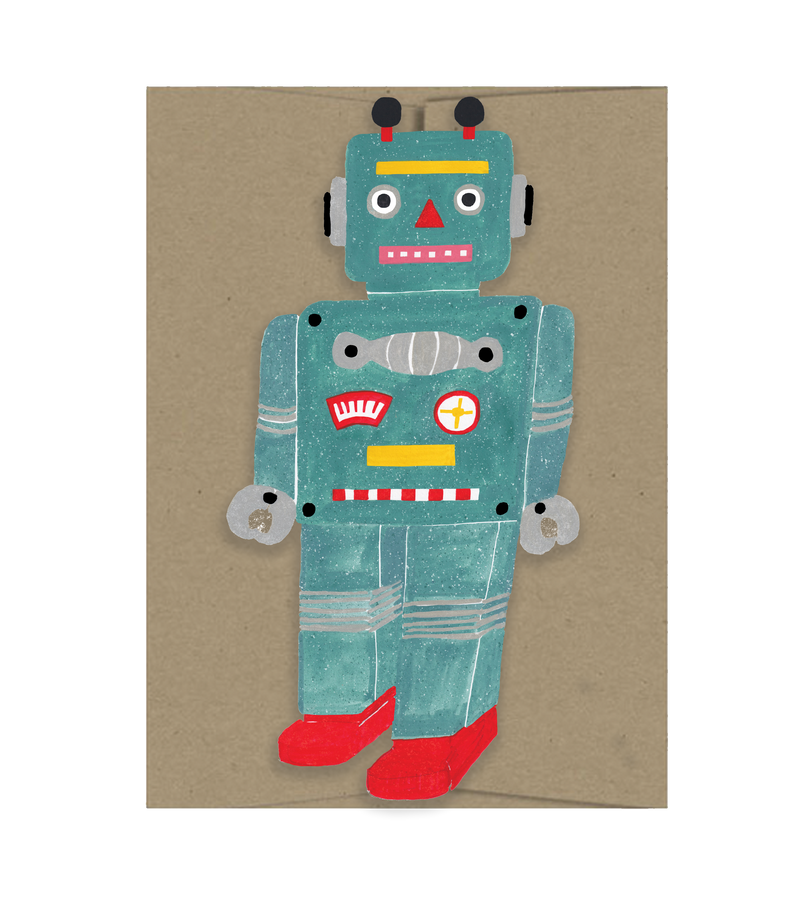 Little Robot Playtime Collection - Die Cut Card-zoom-