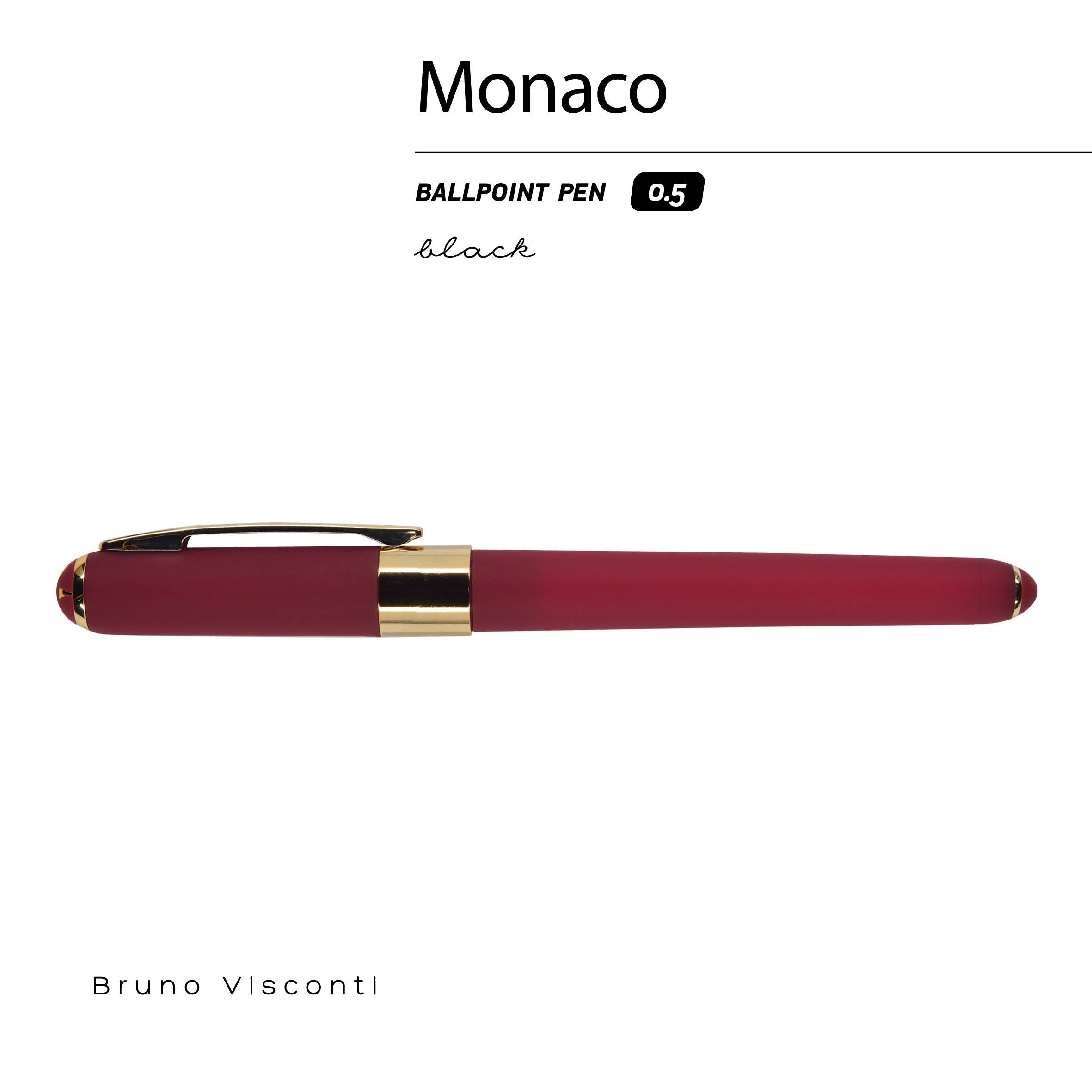 Monaco Collection Bordeaux Ballpoint Pen-zoom-3