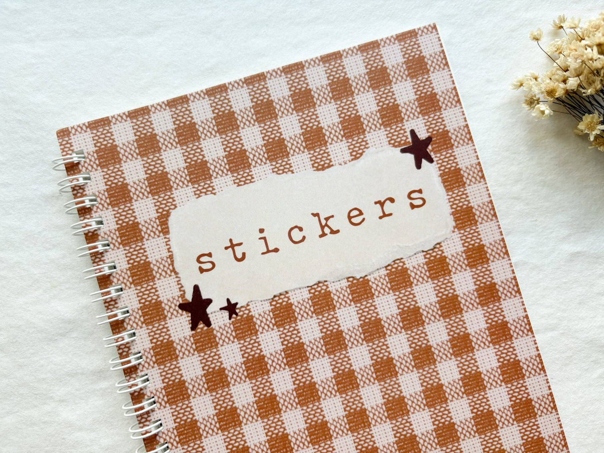 Large Gingham Sticker Collection Book
