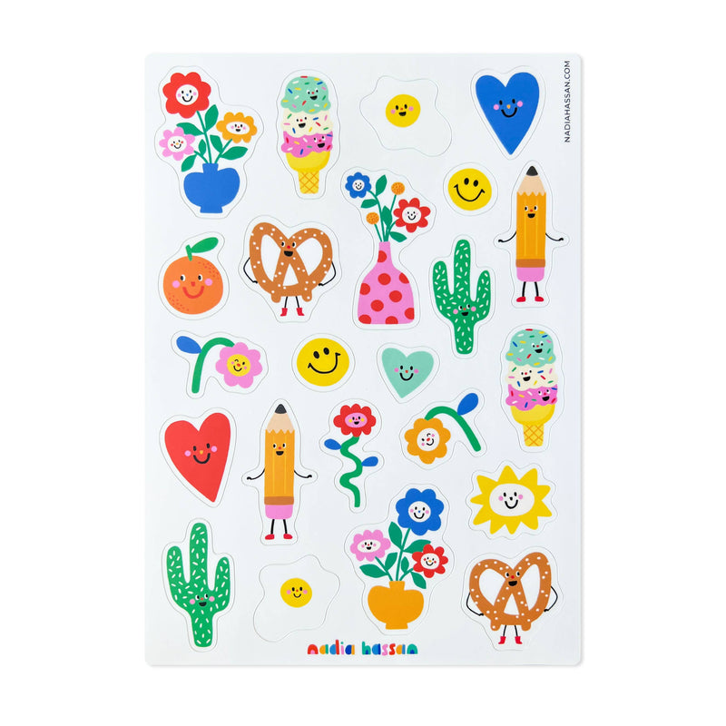 Smiley Squad 5x7 Sticker Sheet-zoom-