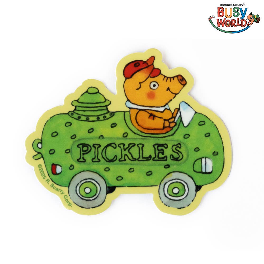 3P4 x Richard Scarry® - Pickle Car Sticker-zoom-1