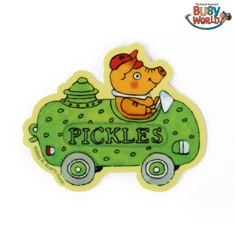 3P4 x Richard Scarry® - Pickle Car Sticker-zoom-