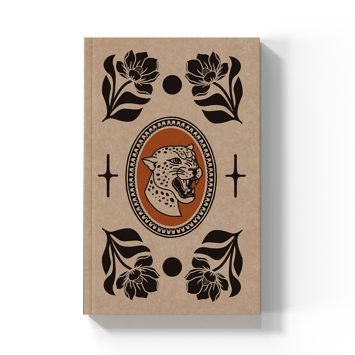 Leopard Florals Kraft Classic Layflat Notebook