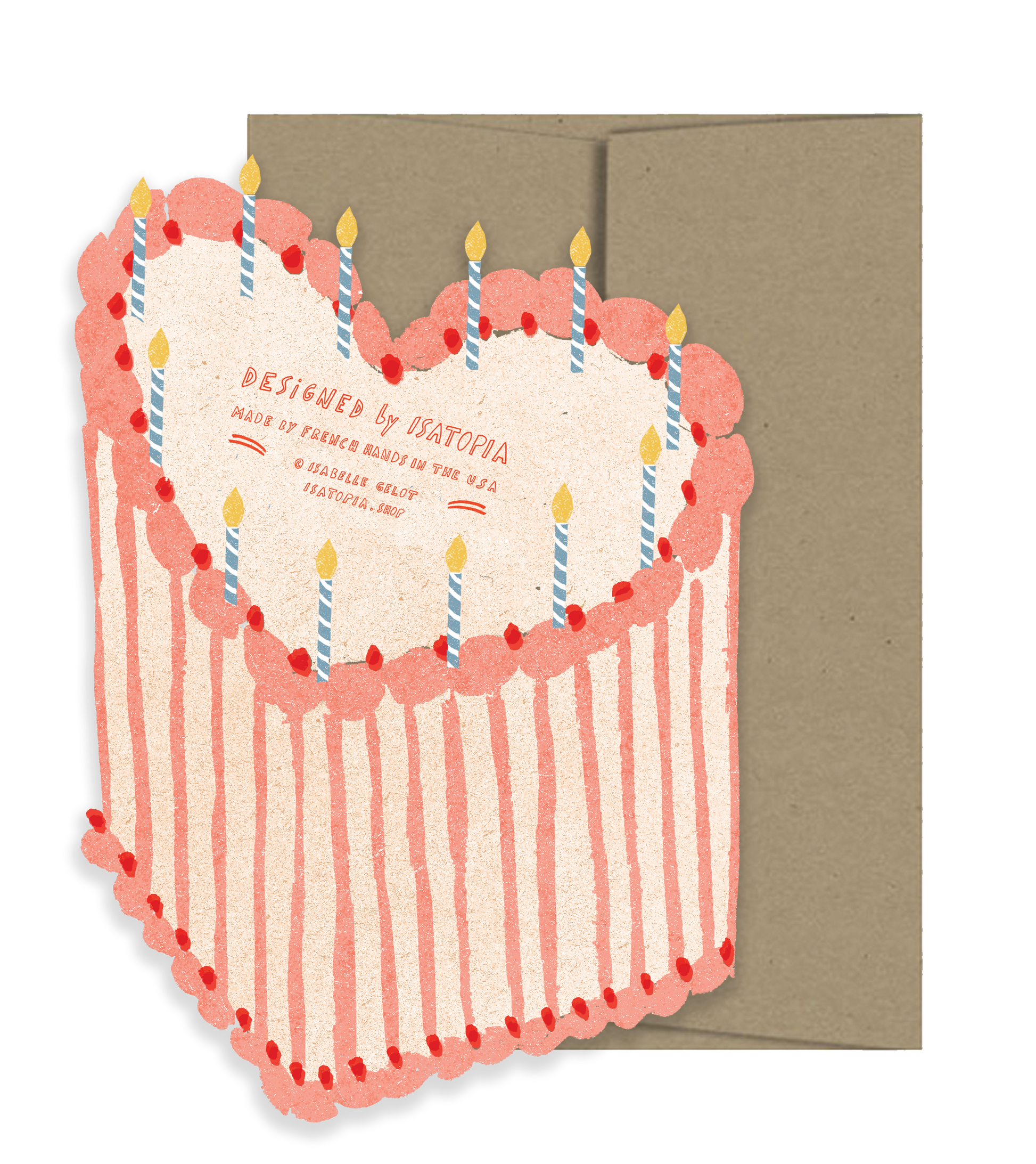 Heart Cake Birthday Collection - Die Cut Card-2