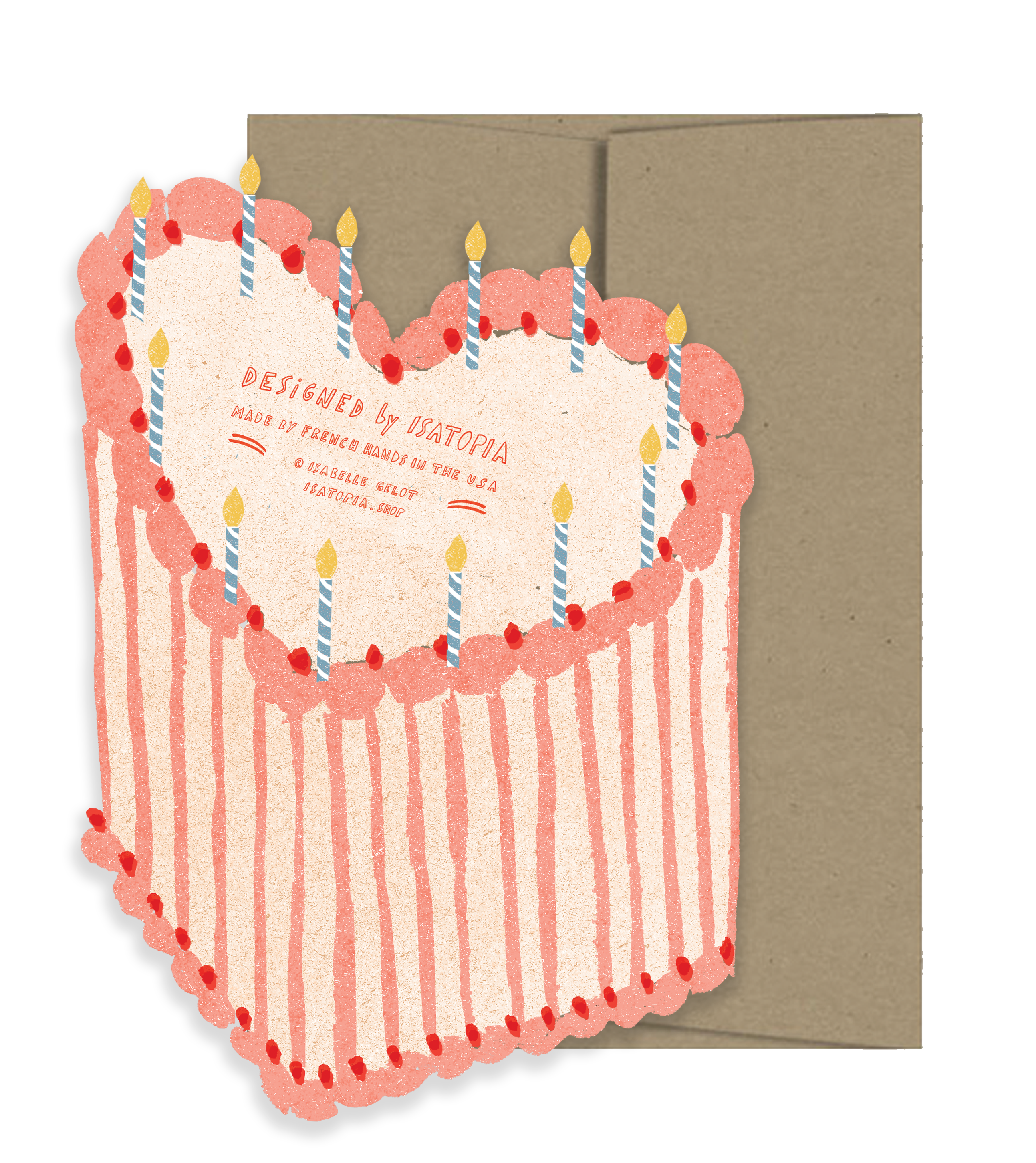 Heart Cake Birthday Collection - Die Cut Card