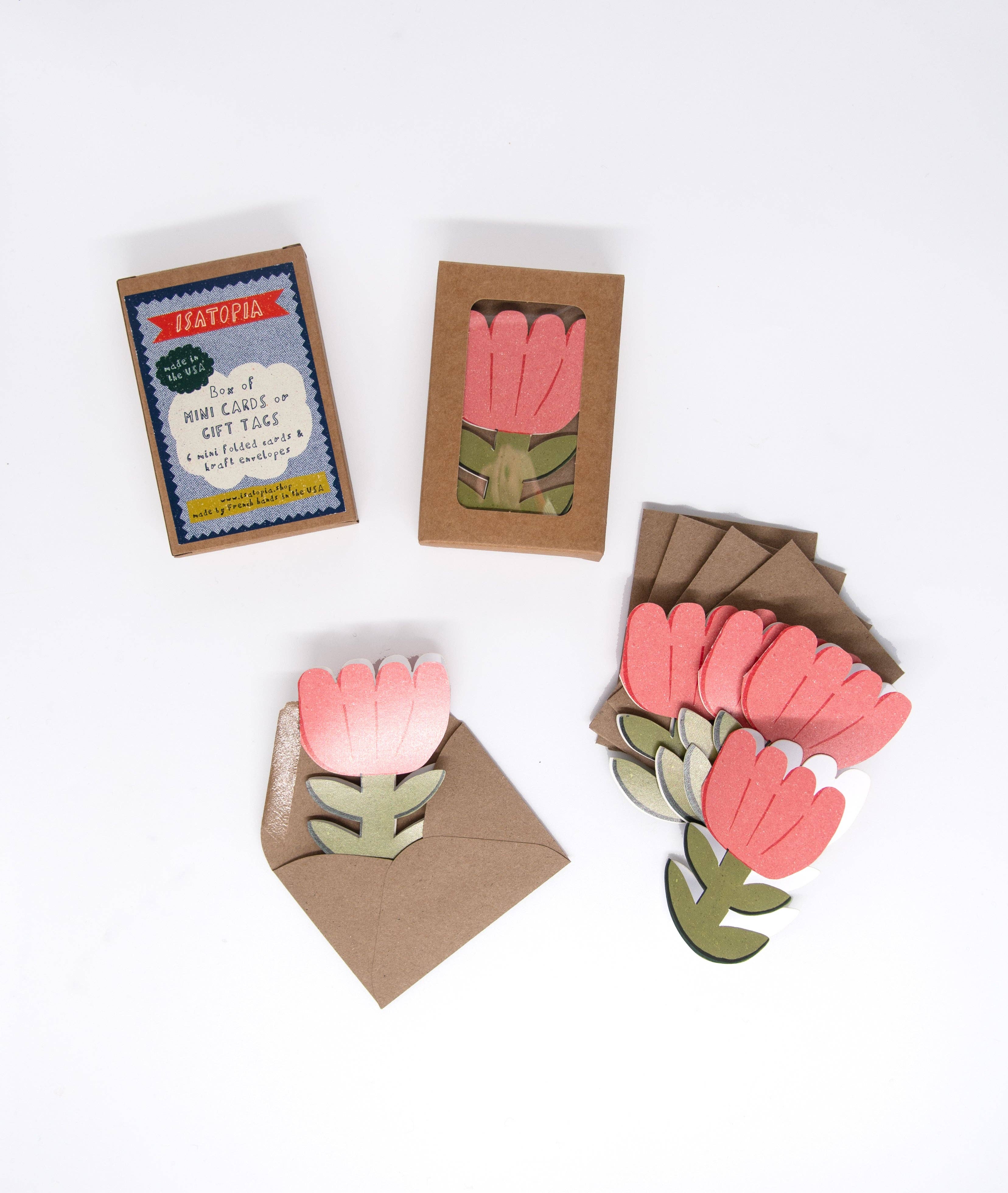 Blooming Flower Mini Cards - box of 6-zoom-3