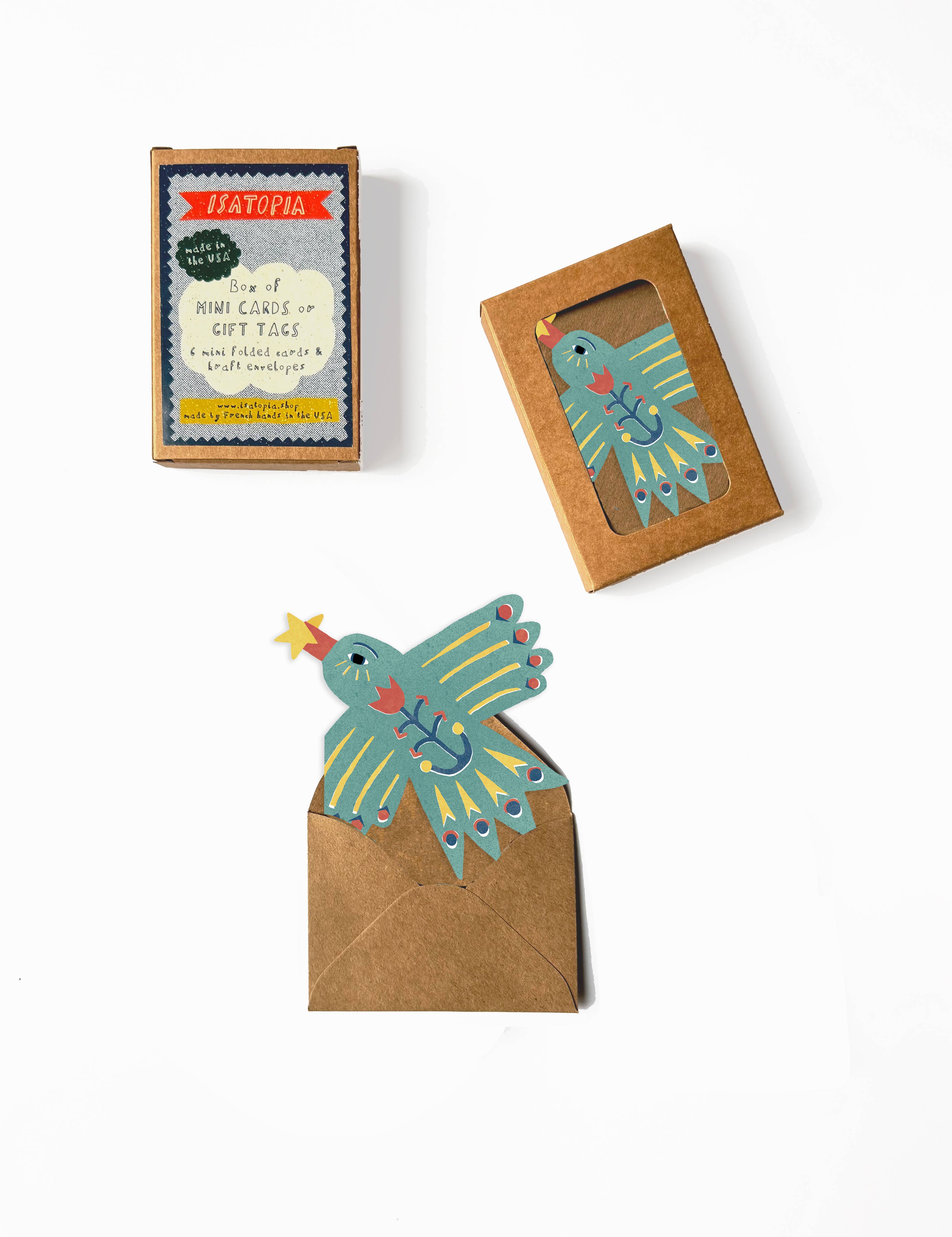 Messenger Bird Mini Cards - box of 6-zoom-1
