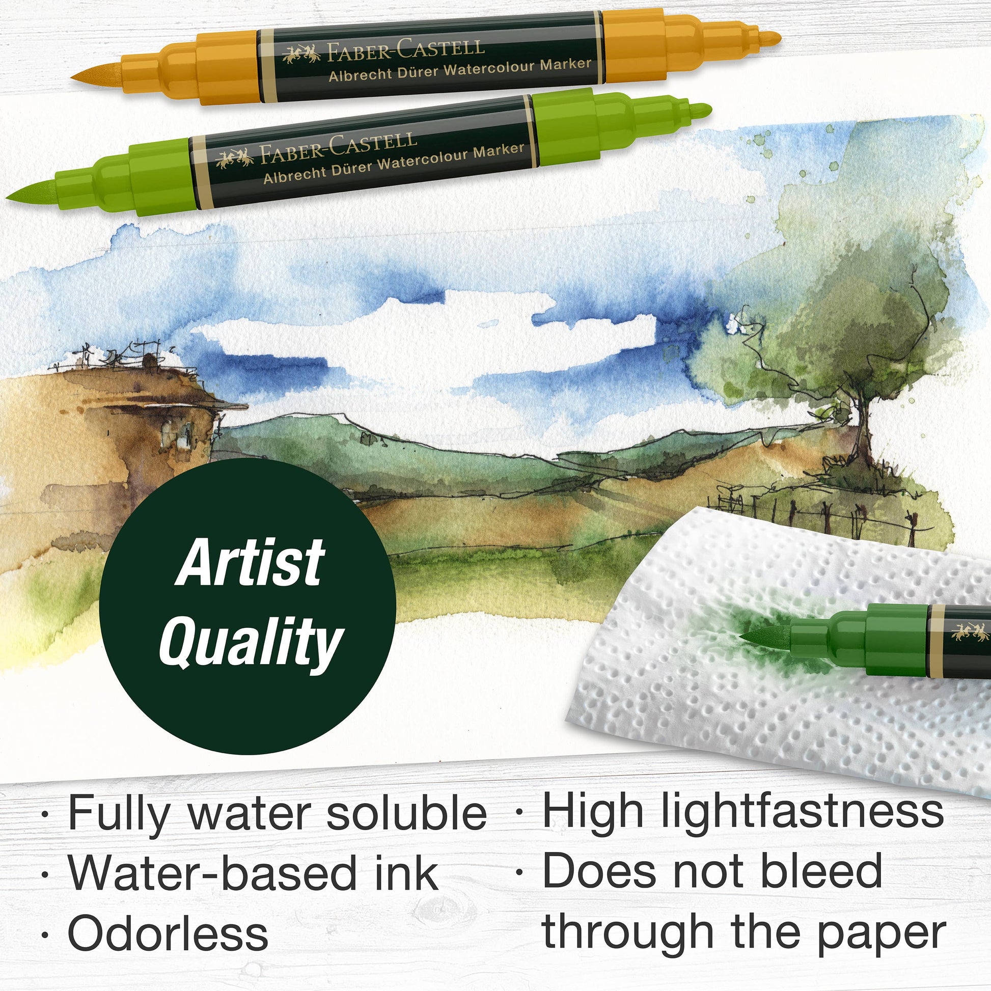 Albrecht Dürer Watercolor Markers, Plein Air - Wallet of 5-7