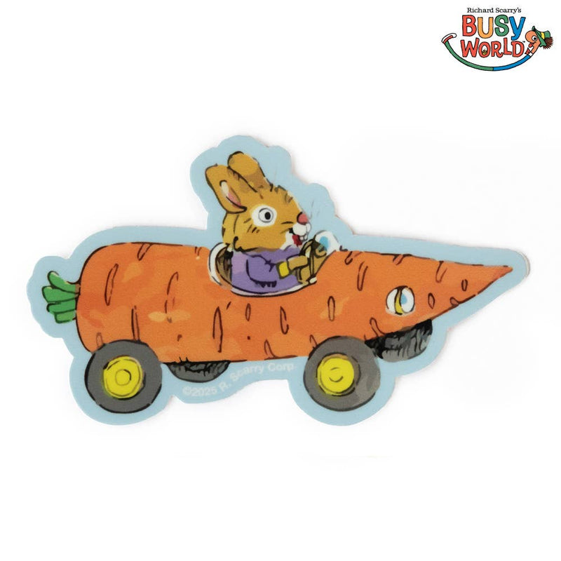 3P4 x Richard Scarry® - Carrot Car Sticker-zoom-