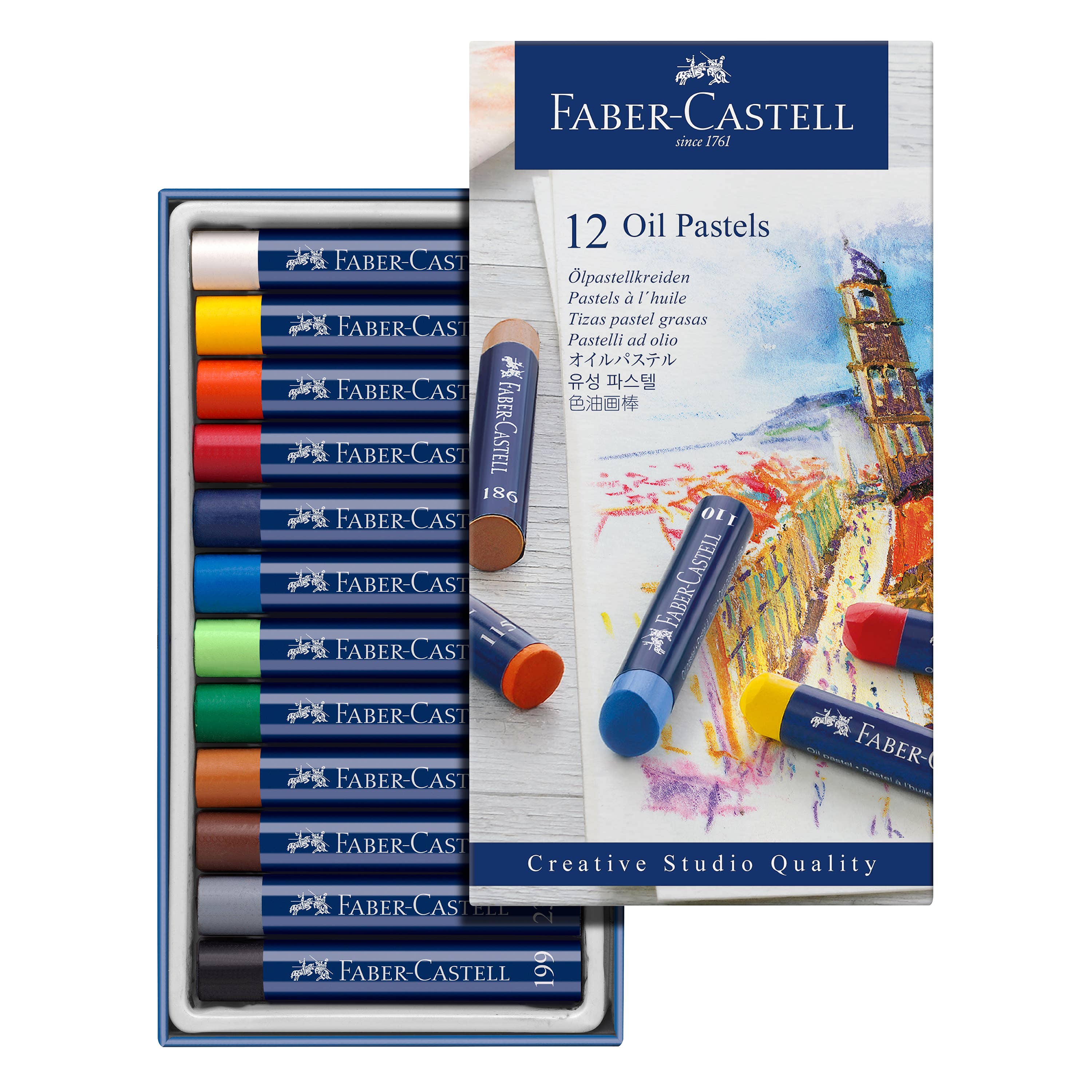 Oil Pastel Crayons, Box of 12-zoom-1