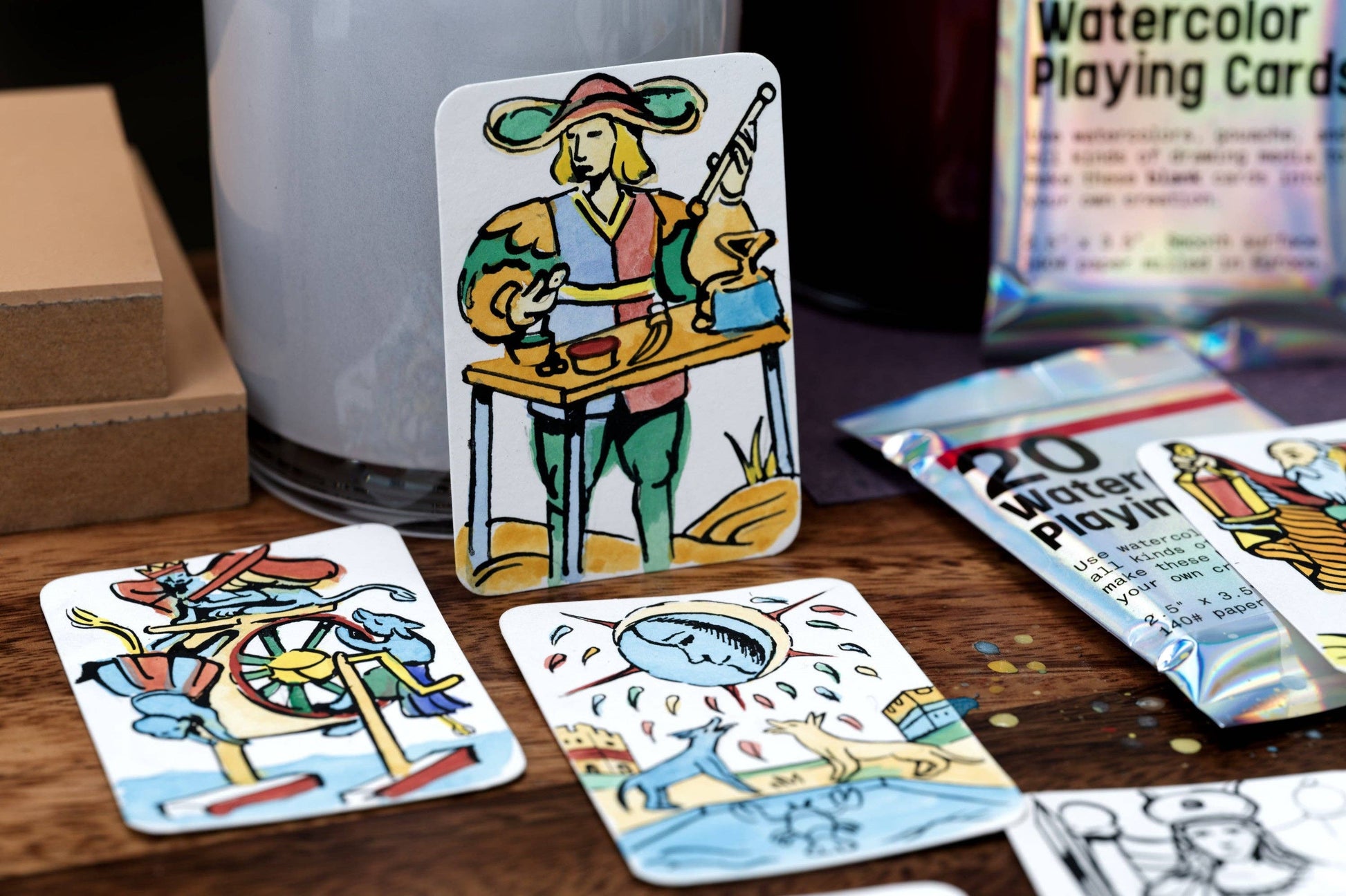 Watercolor Playing Cards, Pack of 20-5