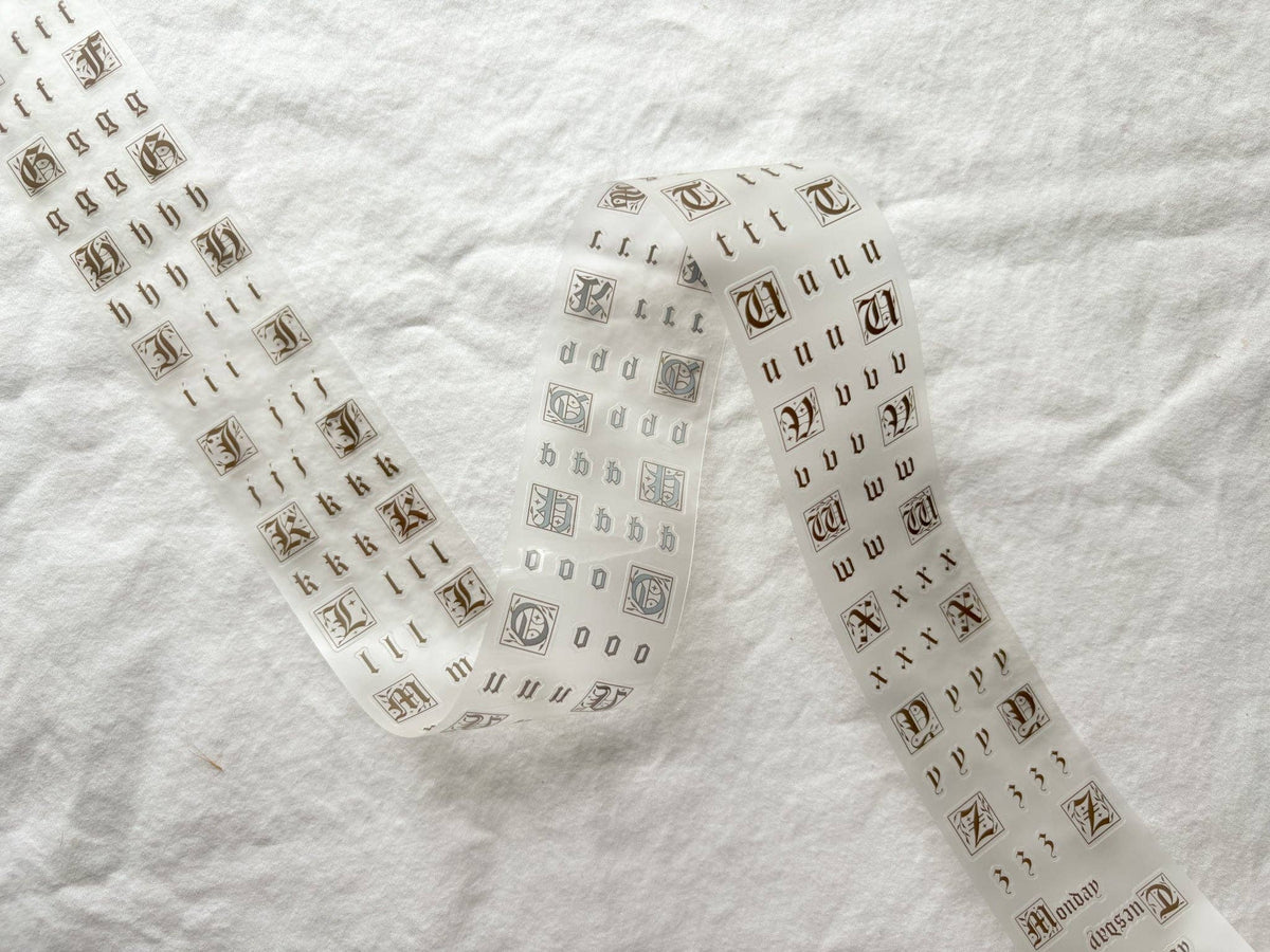 Brown Fairytale Letters PET Tape-1