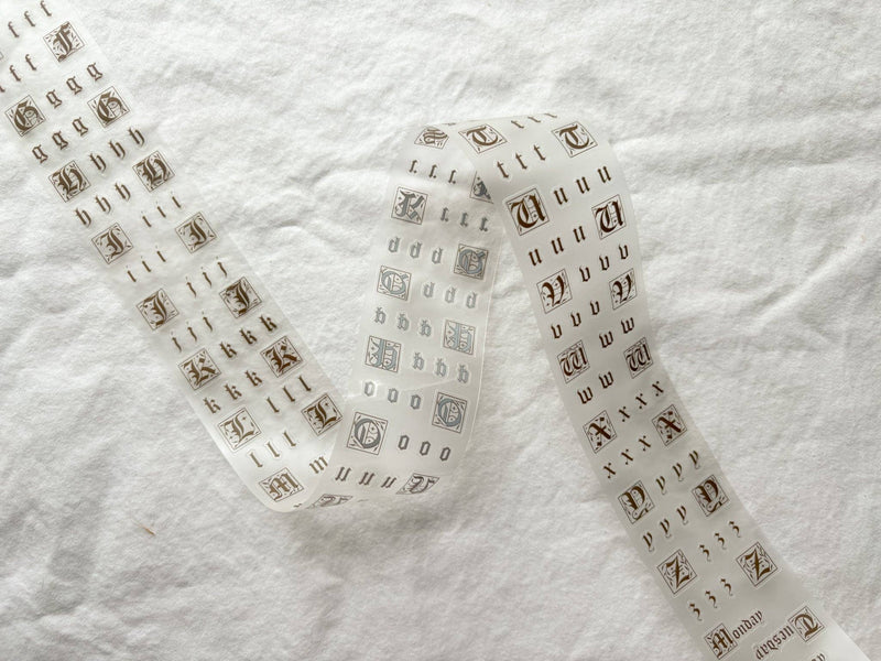 Brown Fairytale Letters PET Tape-zoom-