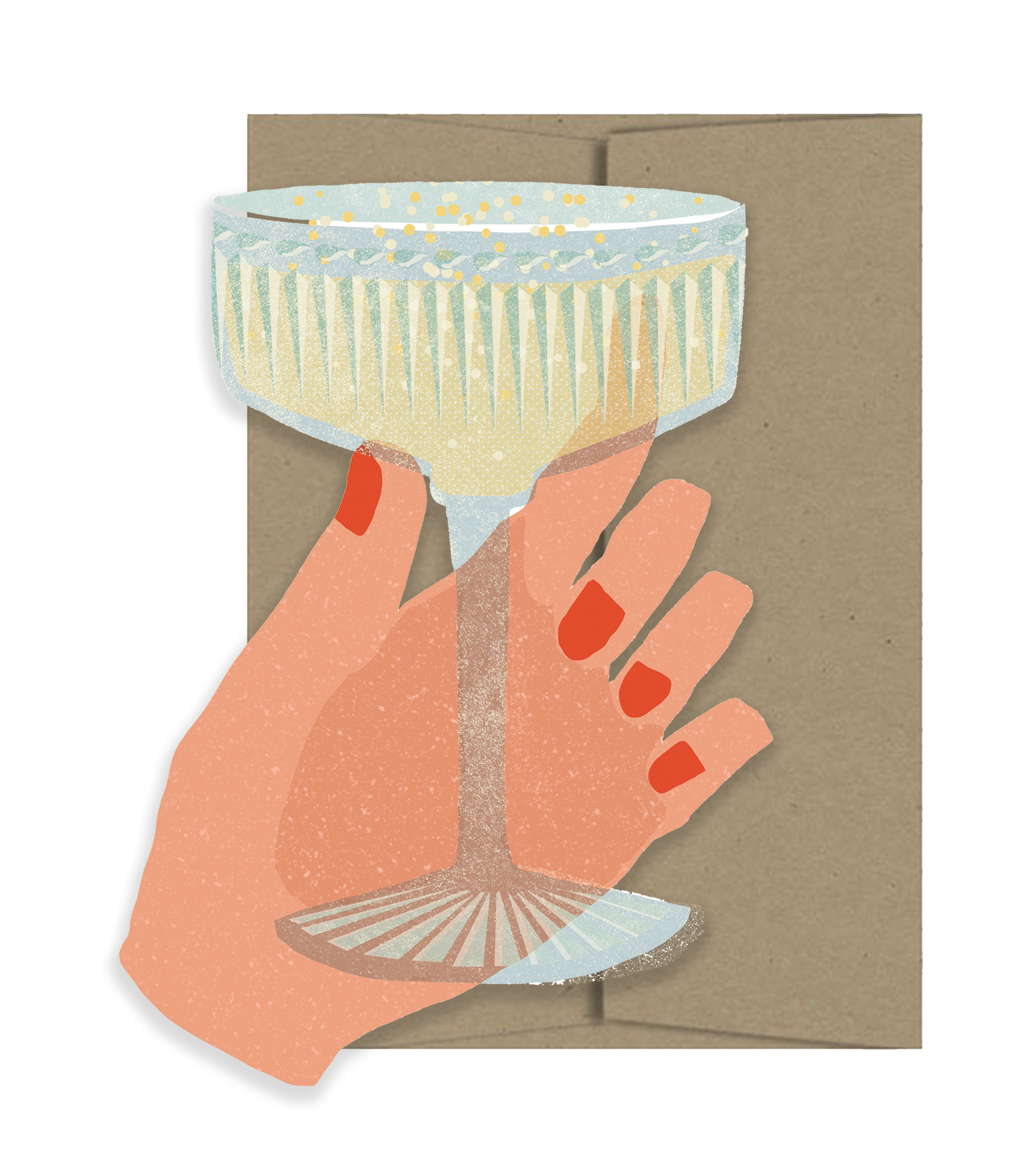 Coupe Chin-Chin - Die Cut Card-1