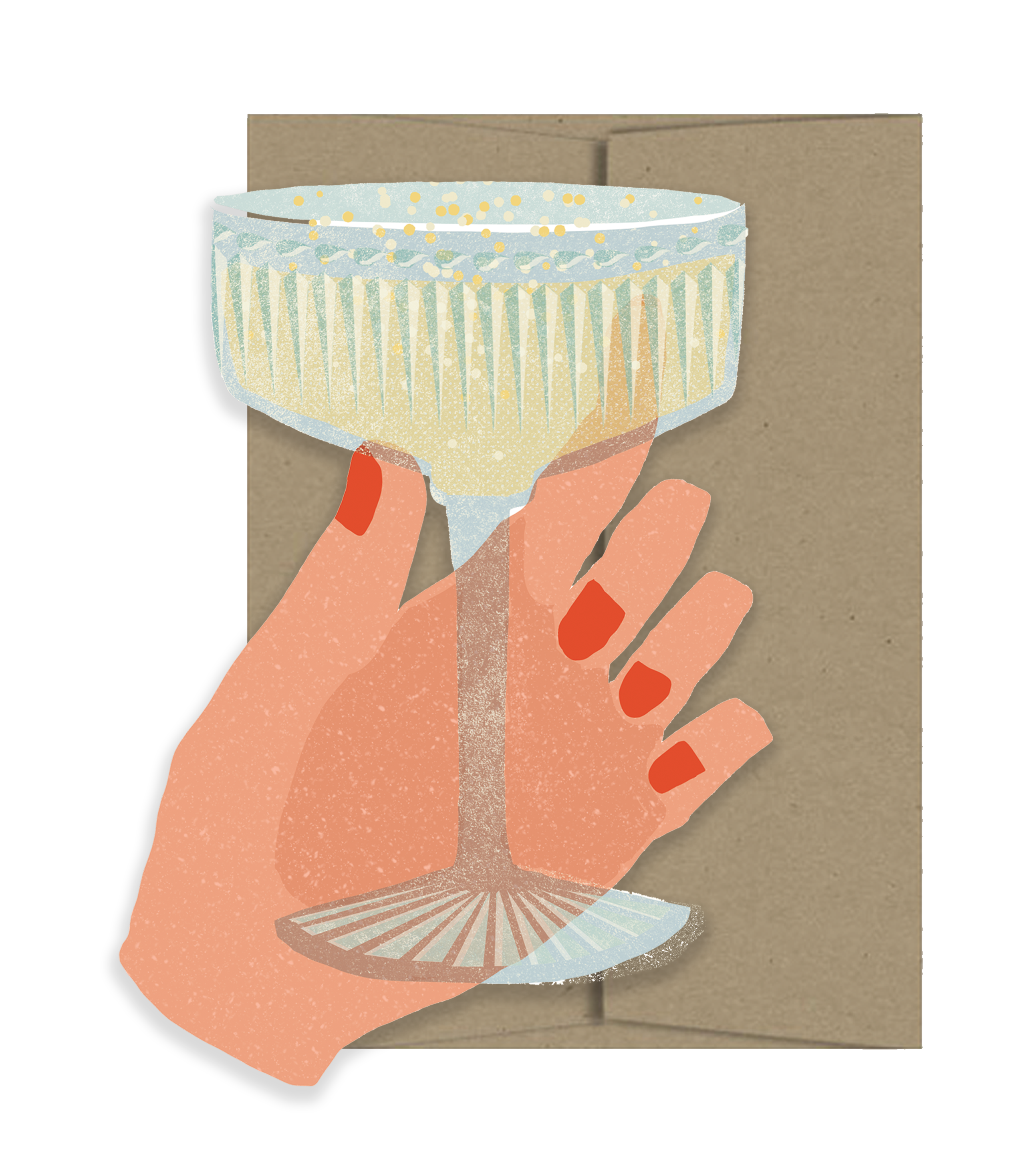 Coupe Chin-Chin - Die Cut Card