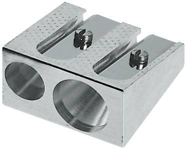 Double Hole Metal Pencil Sharpener, Standard/Jumbo