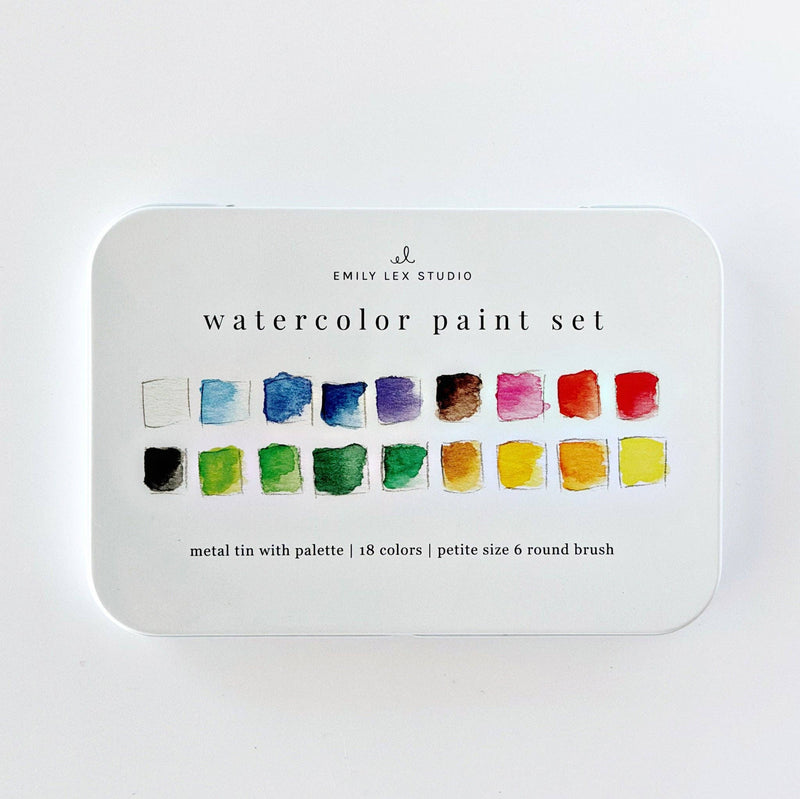 Watercolor Paint Set 18 colors (with brush)-zoom-