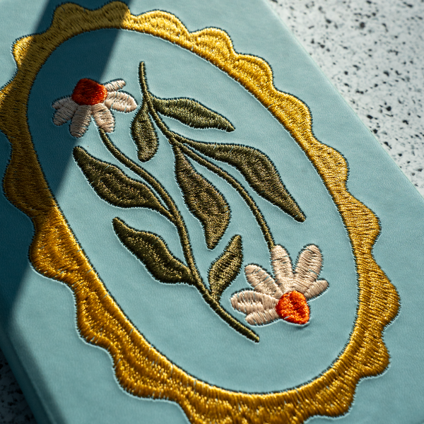 Daisy Frame Embroidered Notebook-zoom-