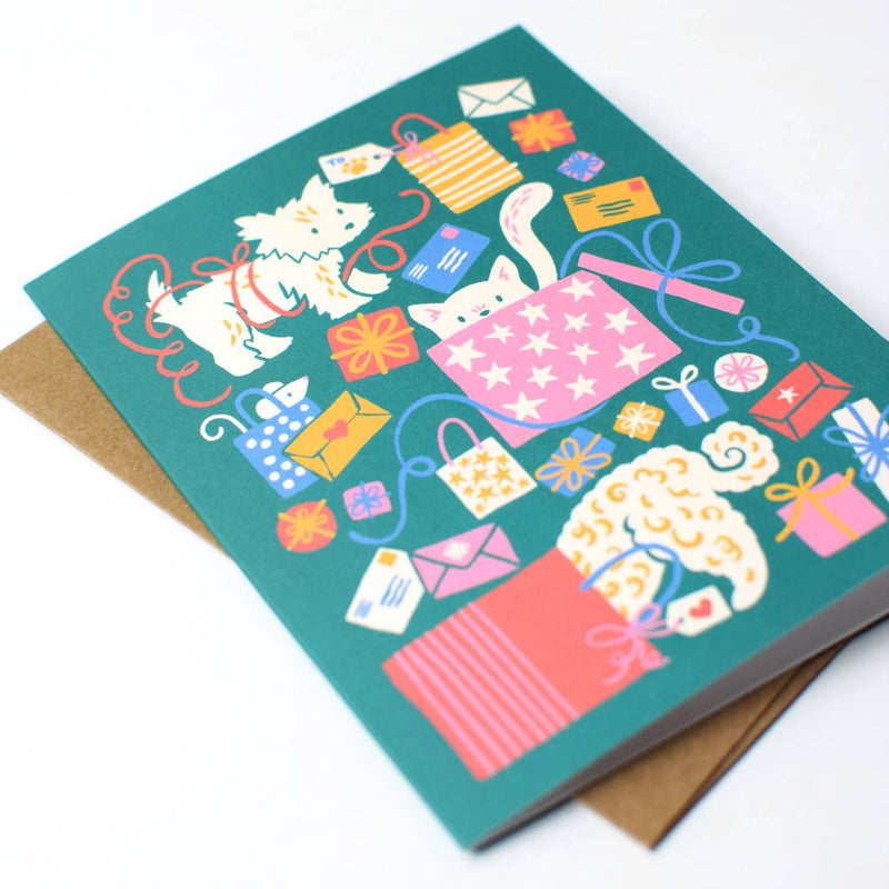 Merry Pets Christmas Greeting Card Set: Boxed Set of 8-zoom-