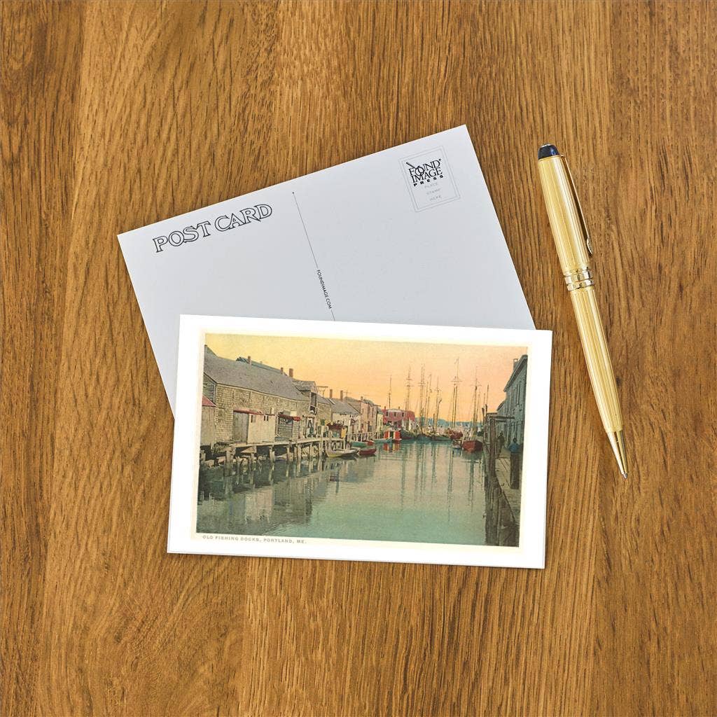 Fishing Docks, Portland Maine Postcard-zoom-2