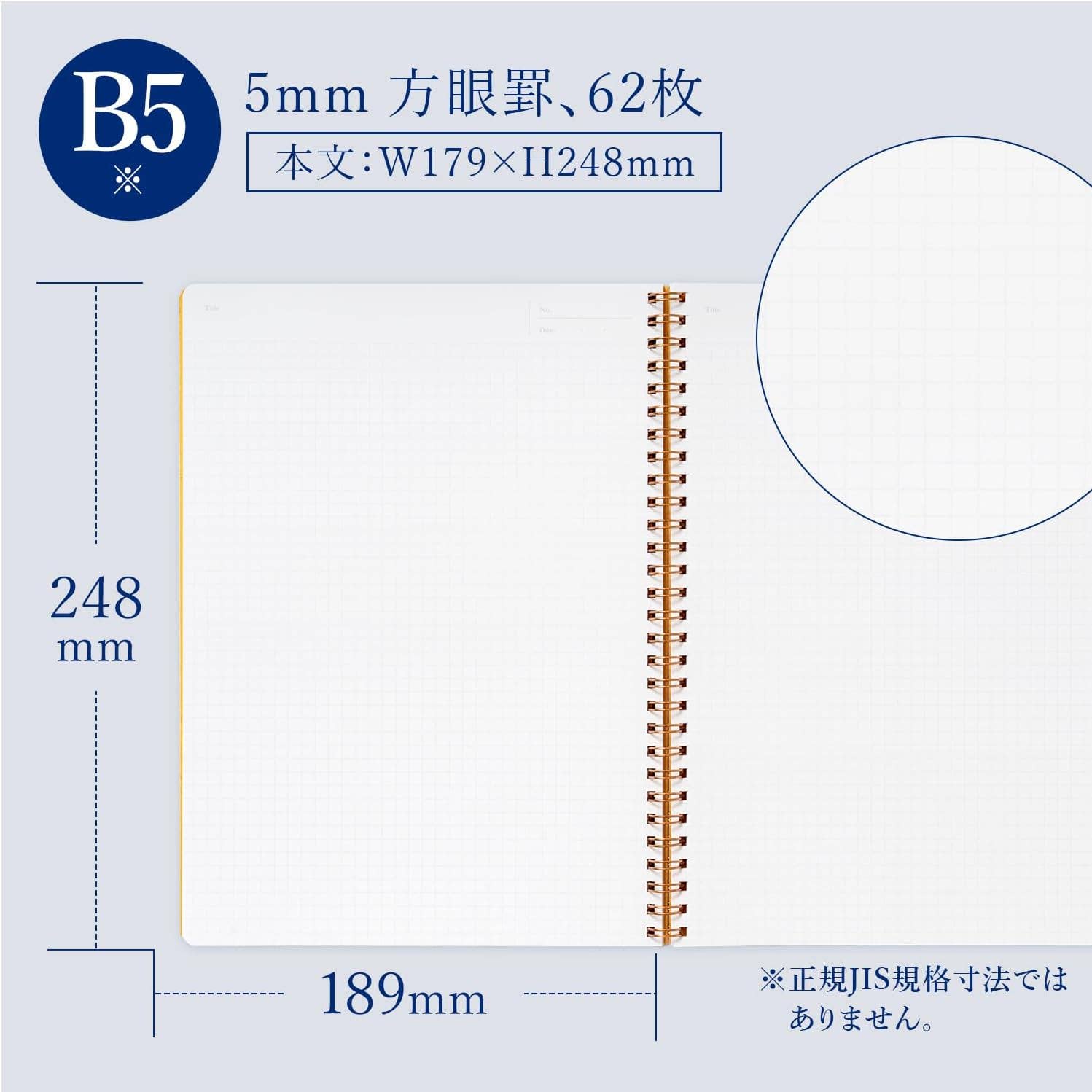 ROYAL COLLEGE B5 GRID 5MM 62 SHEETS (PT202)-3