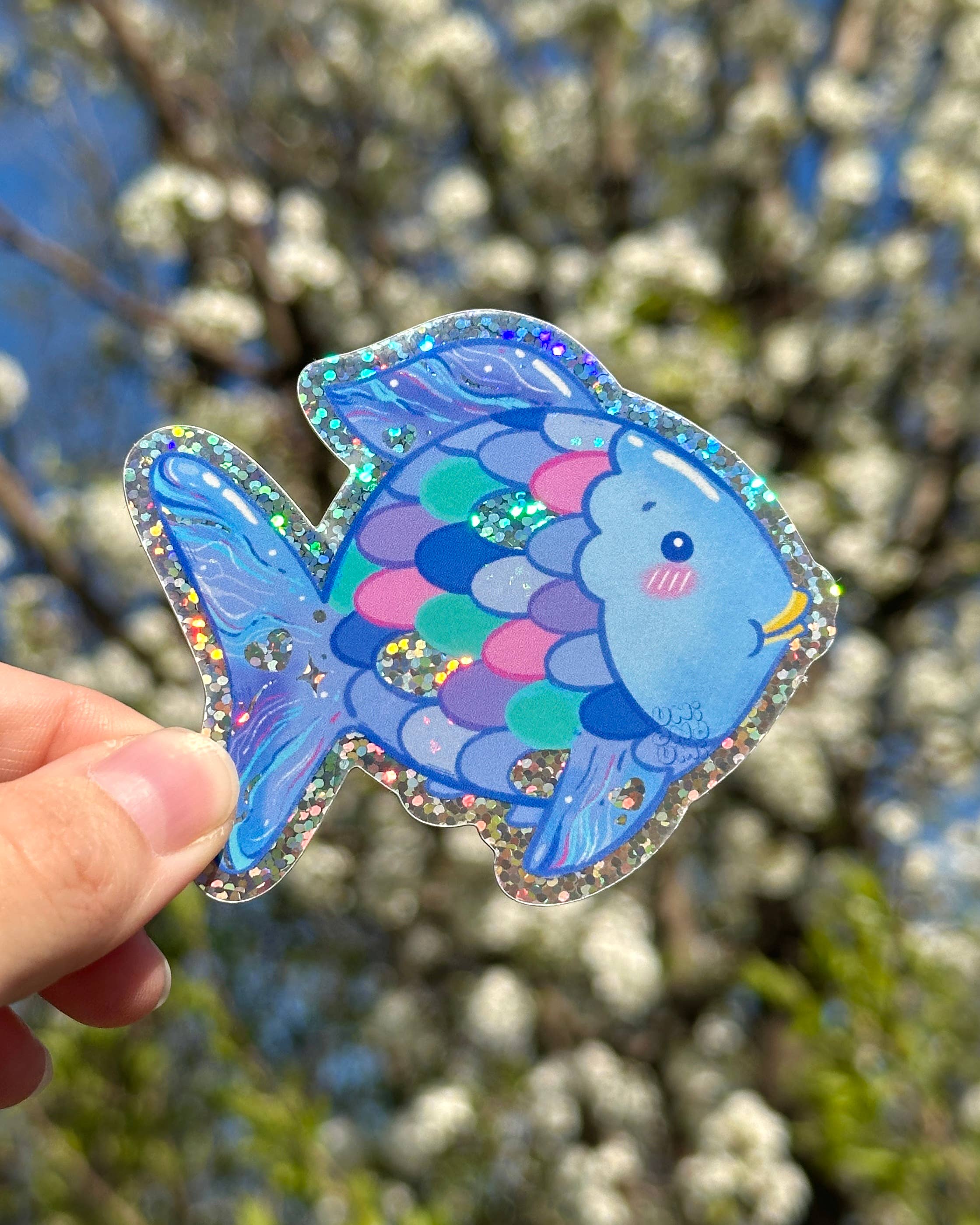 Nostalgic Colorful Fish Sticker-zoom-1