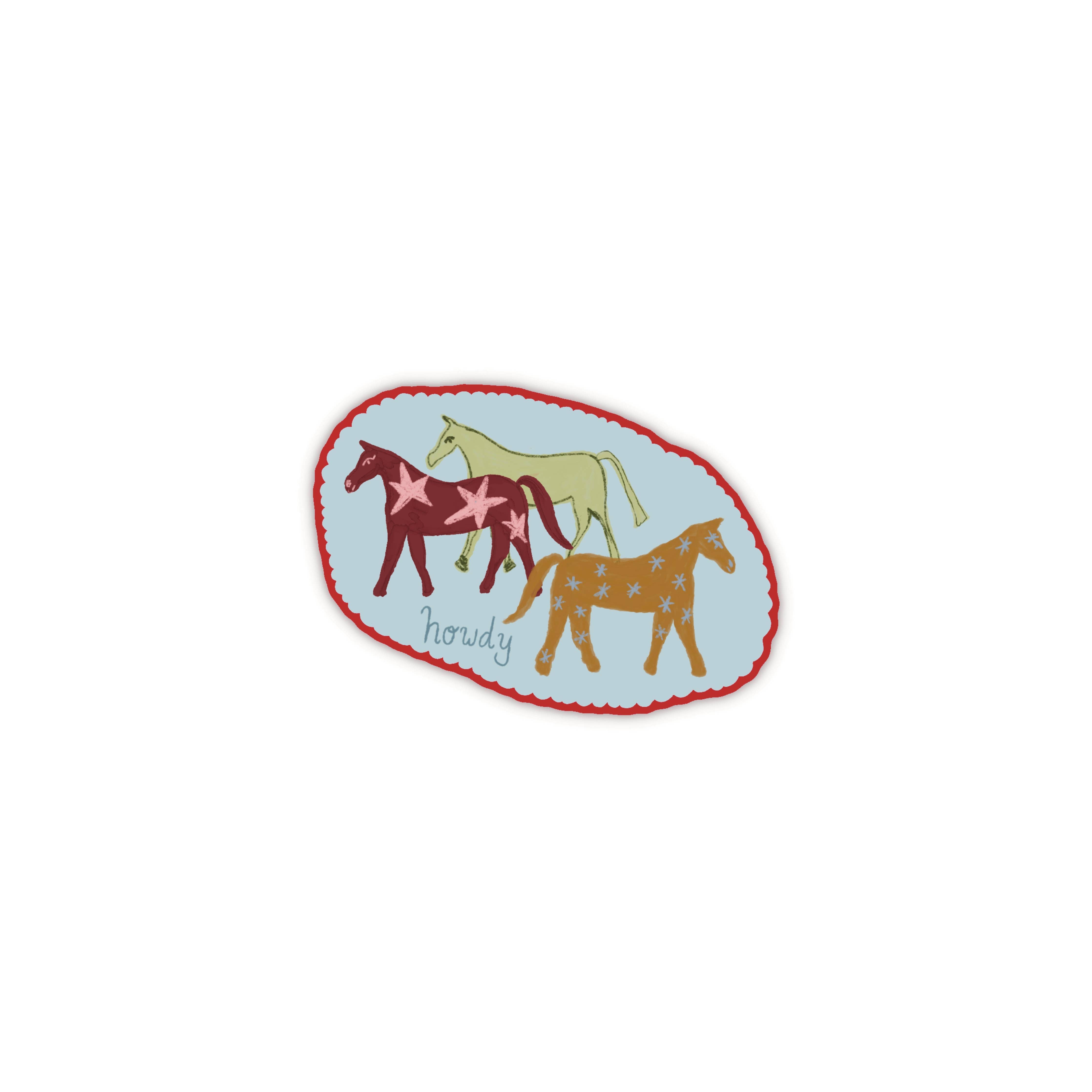 Howdy Horse Die-Cut Sticker
