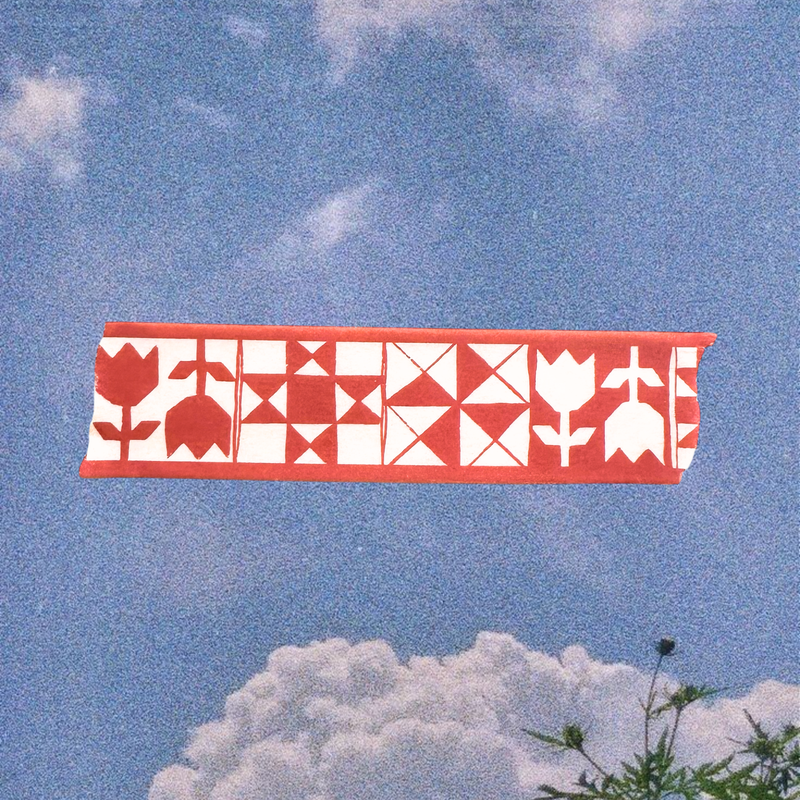 Red Quilt Washi Tape-zoom-