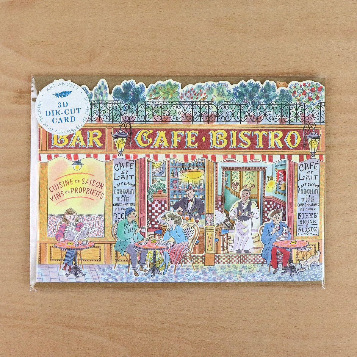 Parisian Café 3D Die-Cut Greeting Card-3