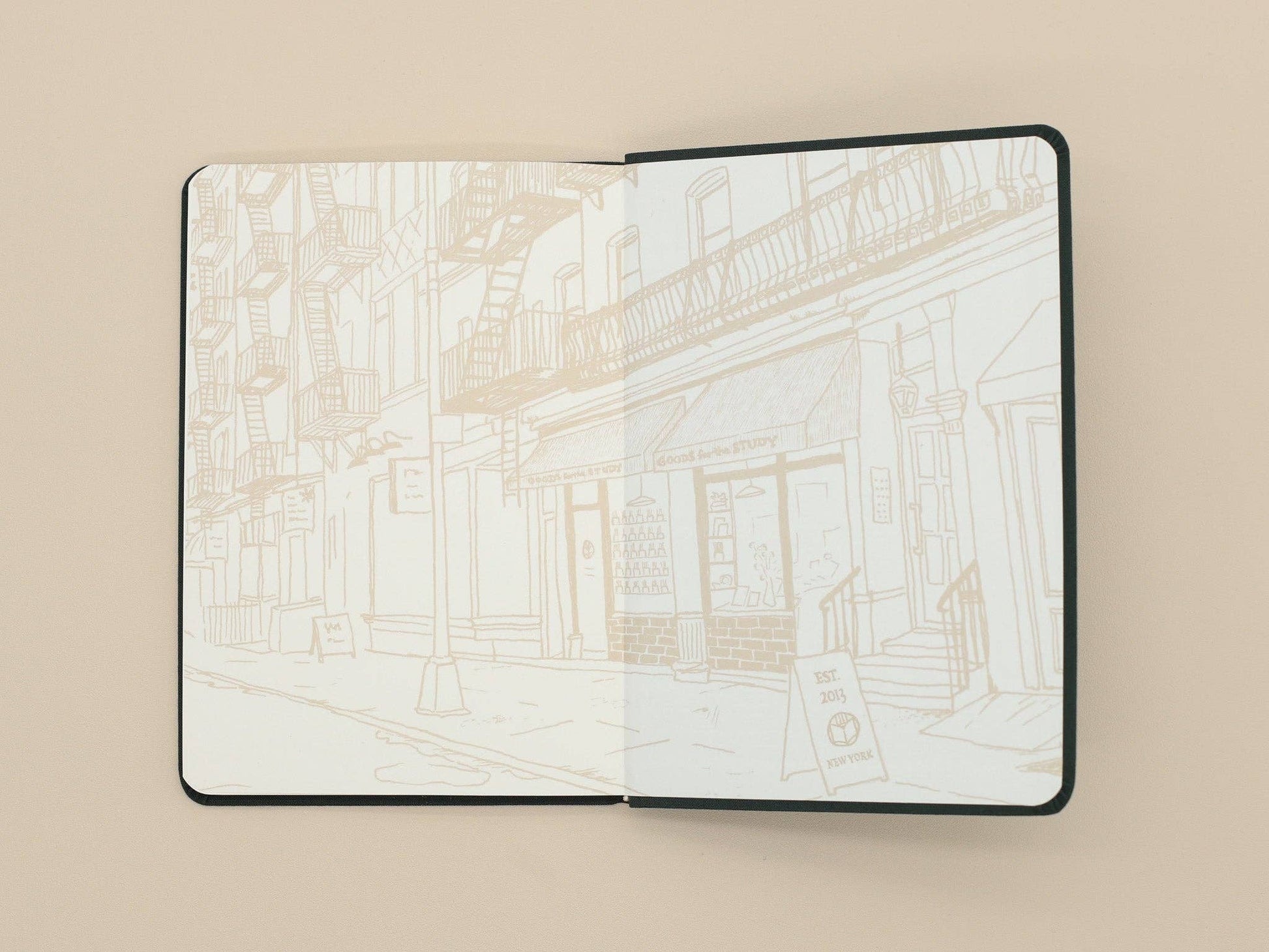 Goods for the Study Flexi Linen Journal - Pine-3