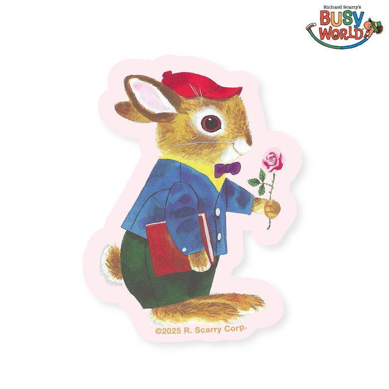 3P4 x Richard Scarry® - School Bunny Rose Sticker-zoom-